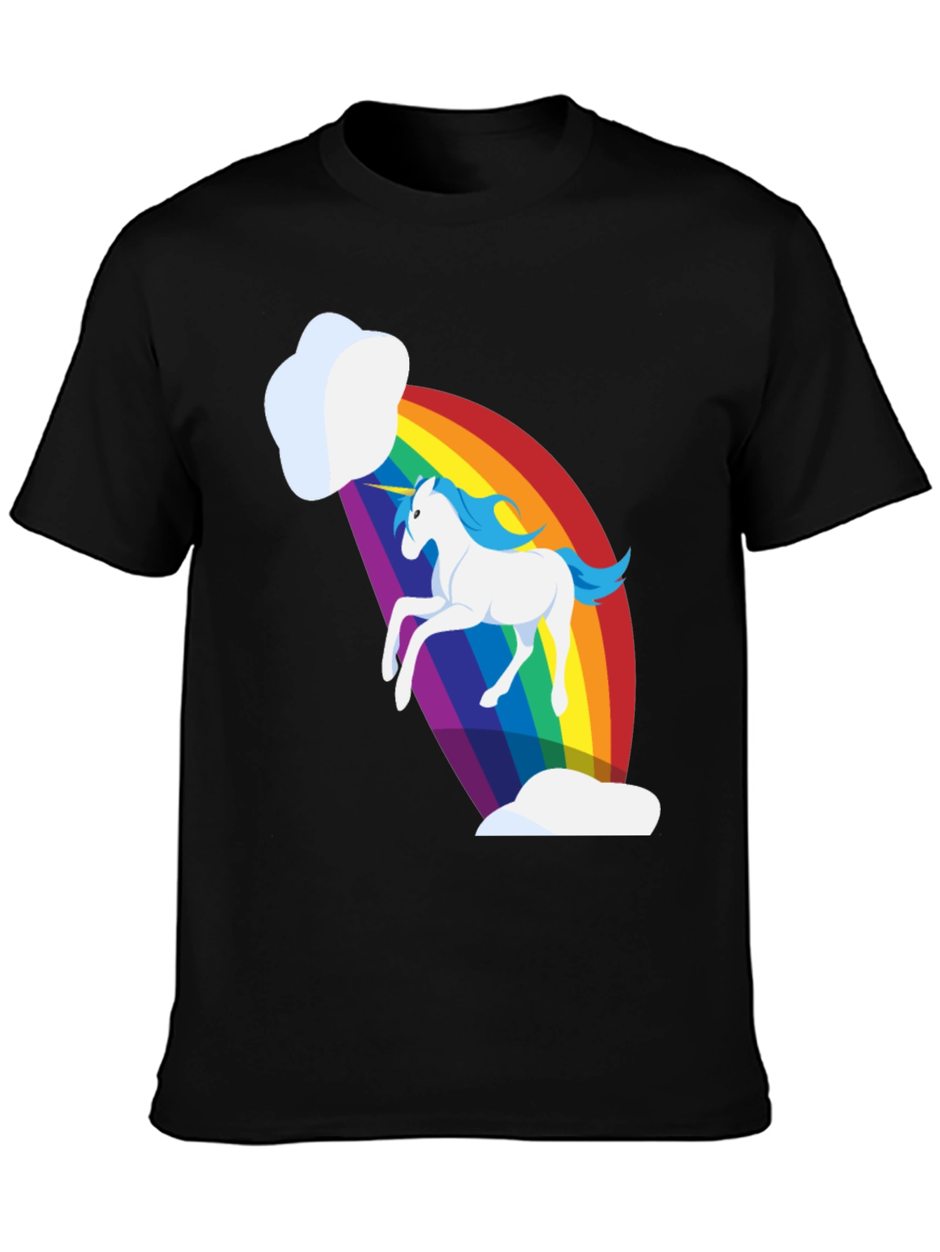 Black Unicorn Rainbow T-Shirt - Magical & Fun! view 3