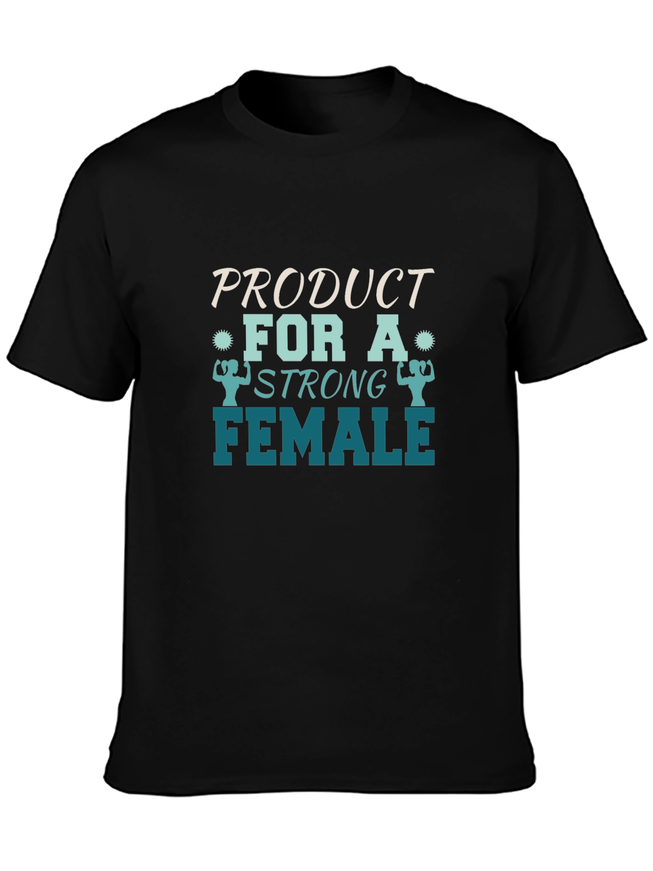 Strong Female Graphic Tee - Black Cotton - 3