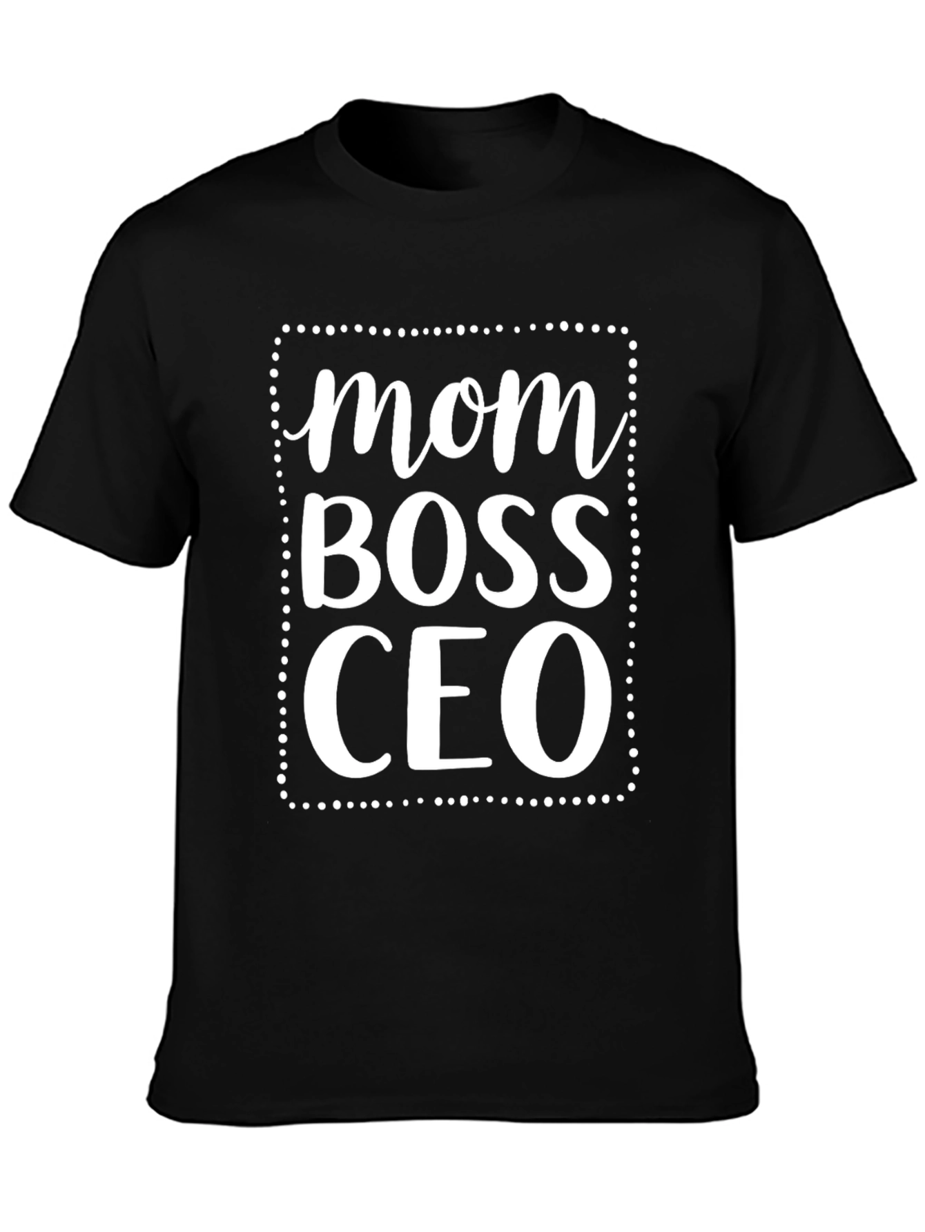 Black Mom Boss CEO Graphic T-Shirt - Black view 3
