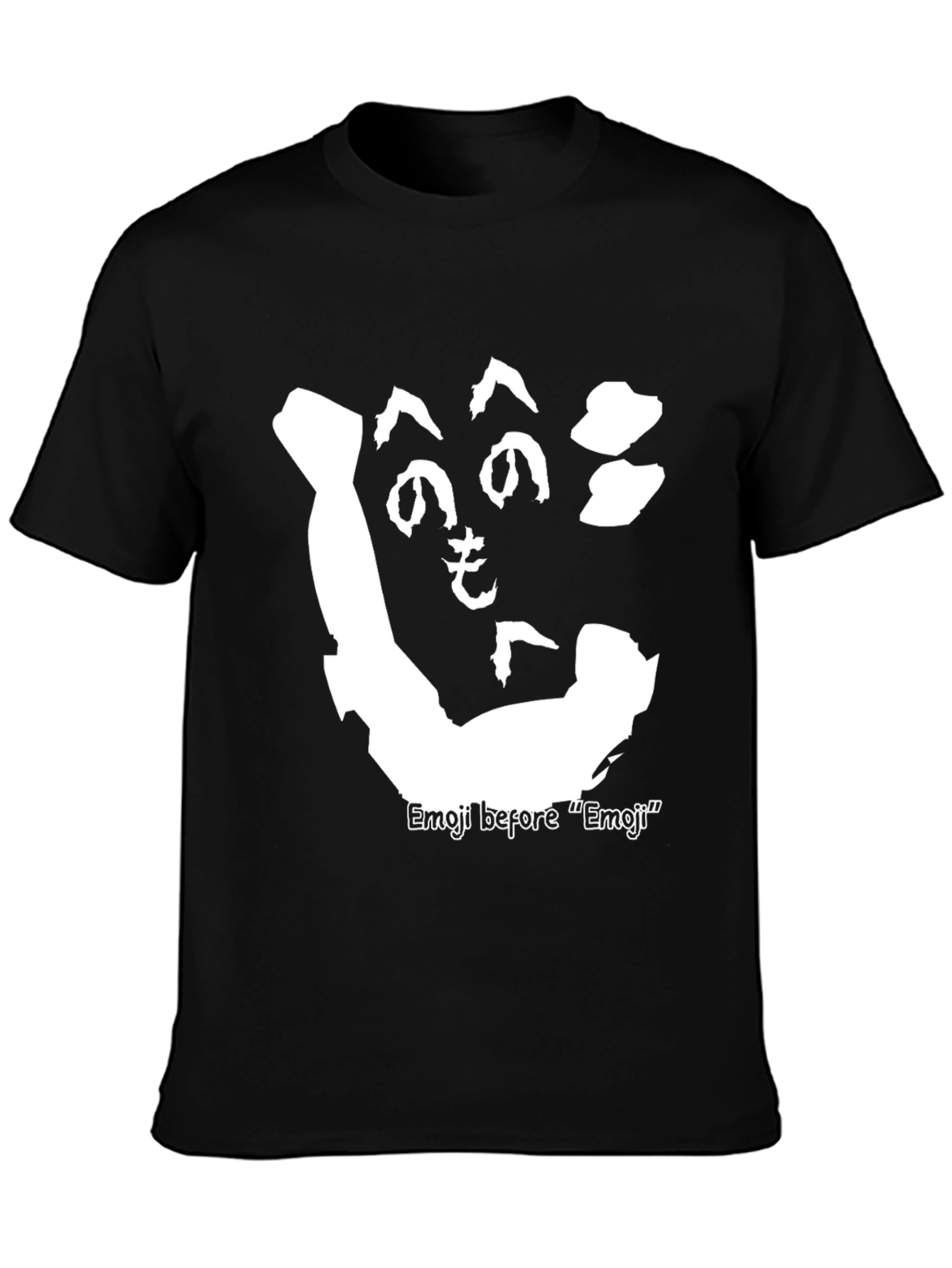 Black Emoji Before Emoji Black T-Shirt view 3