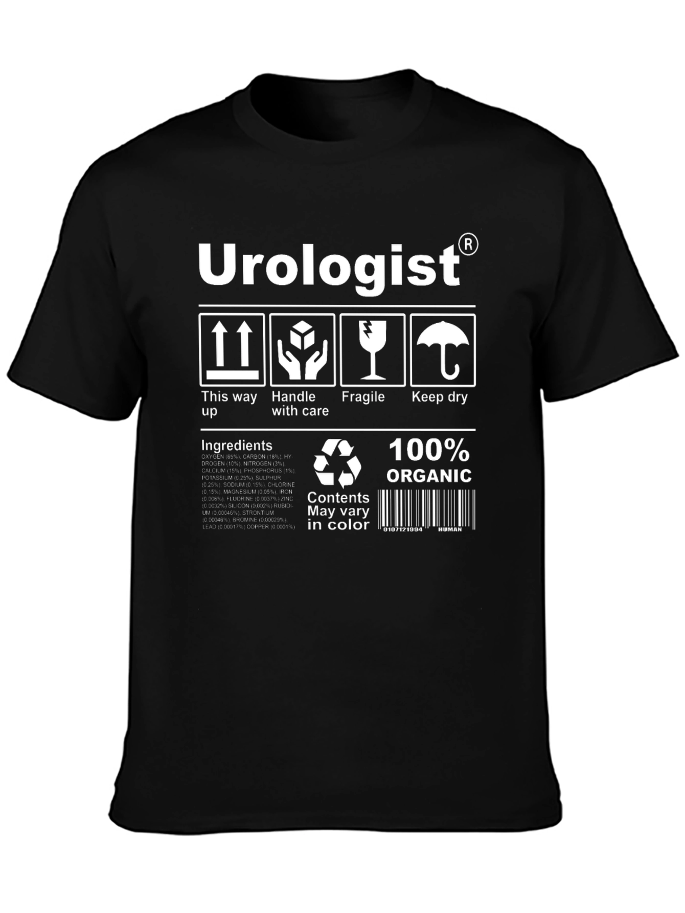 Black Urologist Organic Cotton Graphic Tee view 3