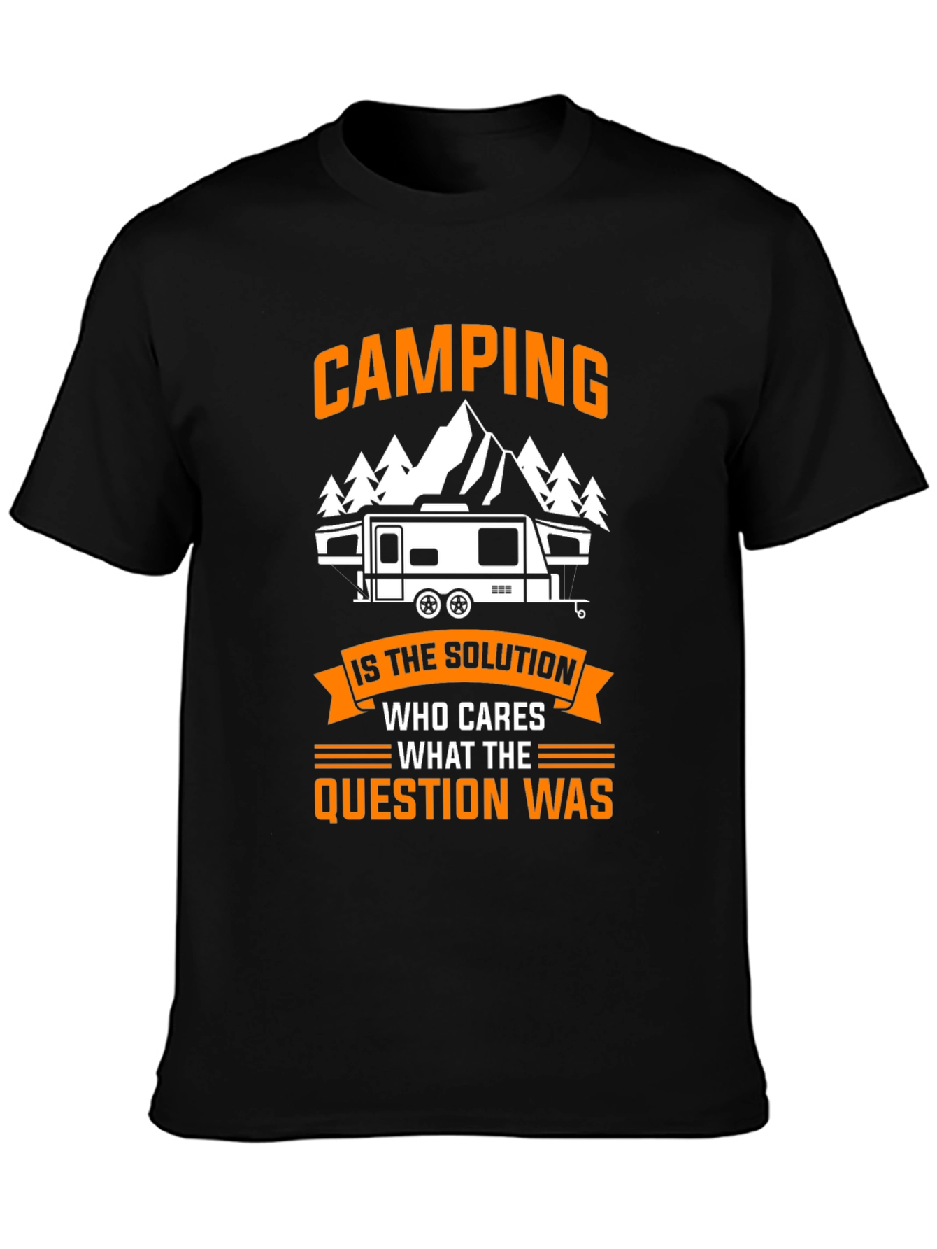 Black Camping is the Solution Tee view 3