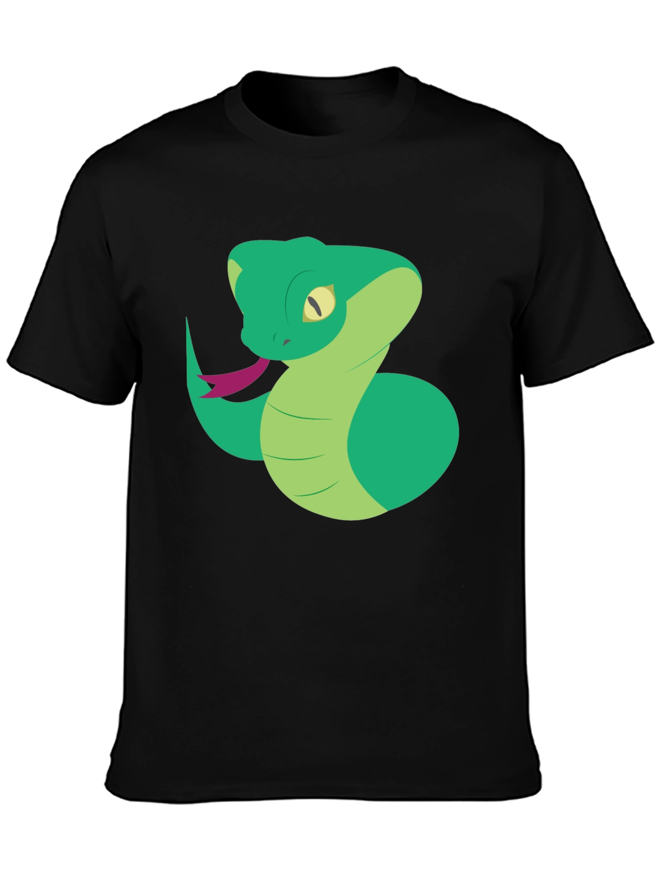 Black Snake Graphic T-Shirt - Black Casual Tee view 3