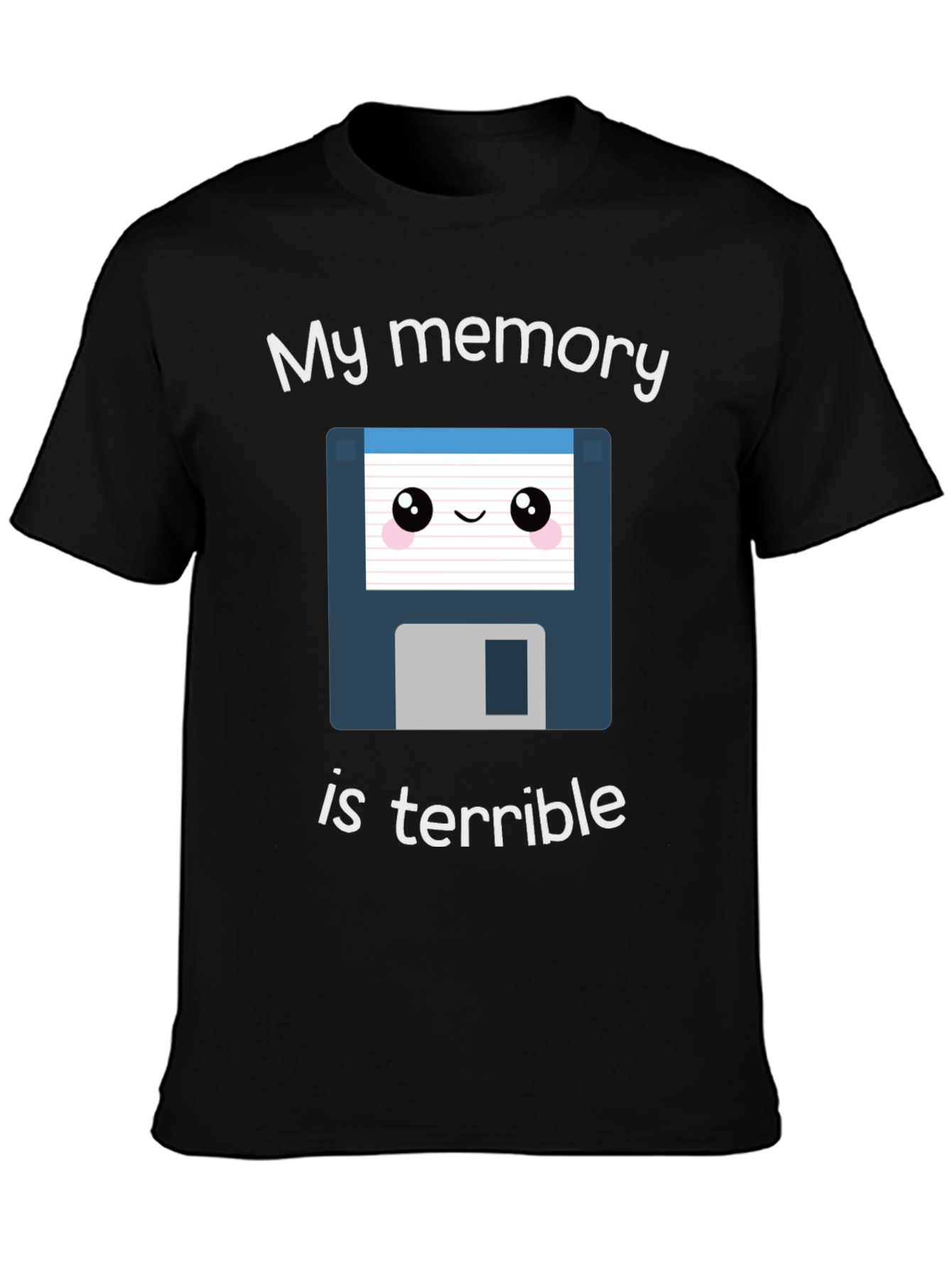 Black Funny 'My Memory is Terrible' T-Shirt view 3