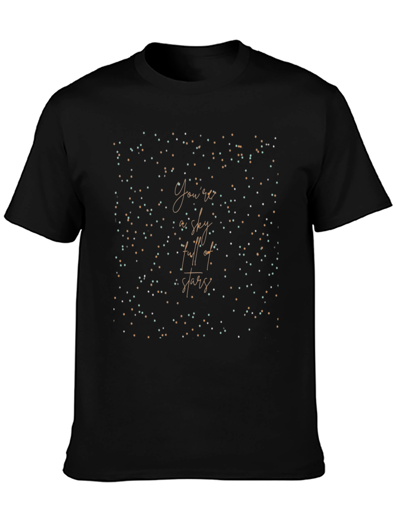 Black Sky Full of Stars Black T-Shirt view 3