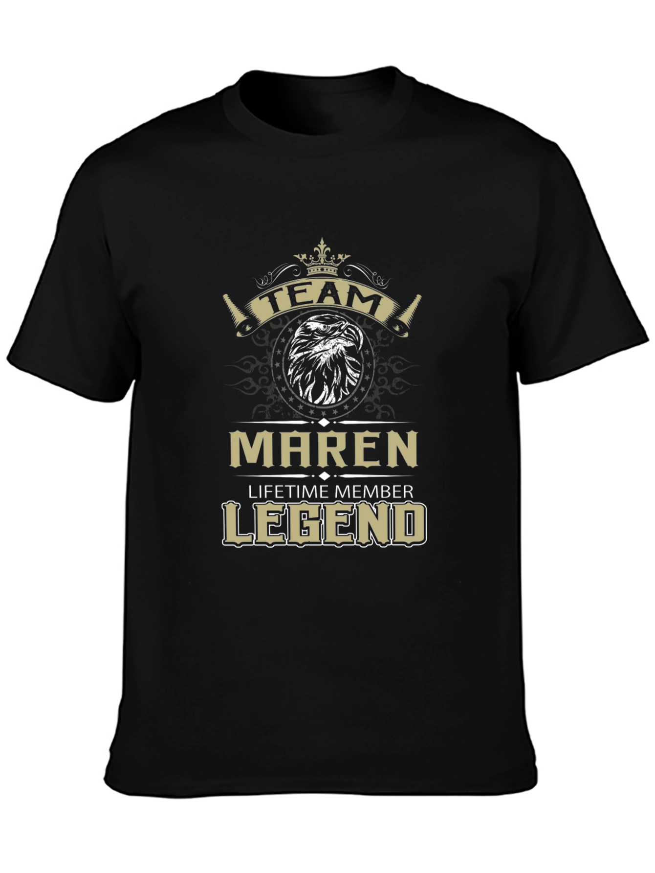 Black Maren Team Legend Tee - Lifetime Member T-Shirt view 3