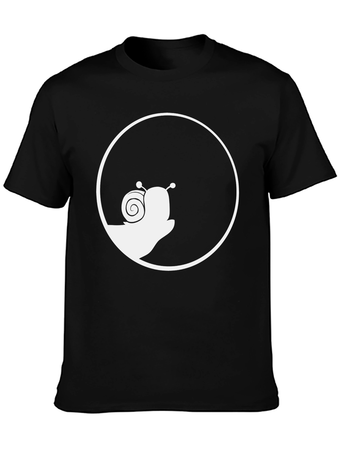Black Snail Circle Graphic Tee - Black view 3