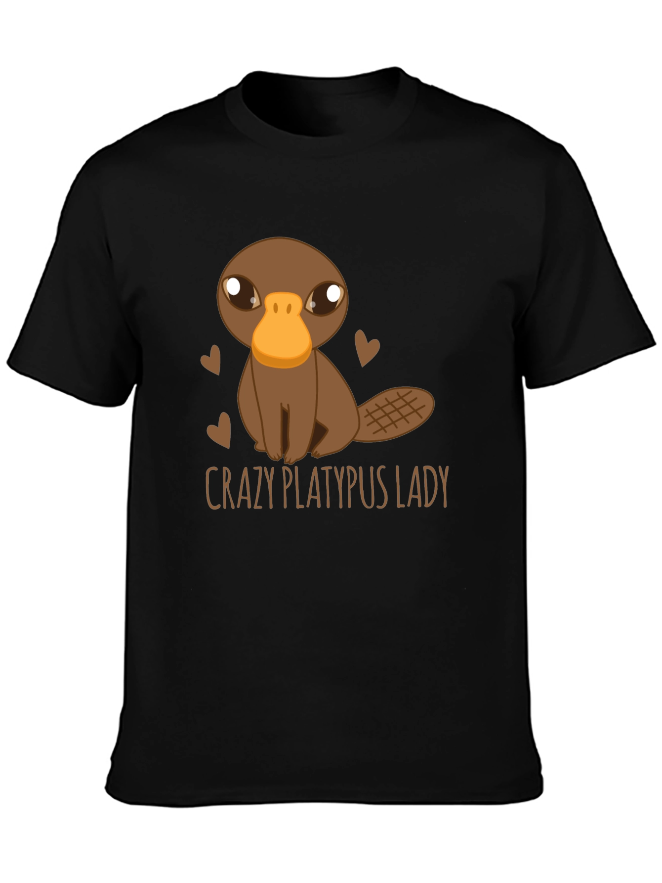 Black Crazy Platypus Lady Graphic Tee view 3