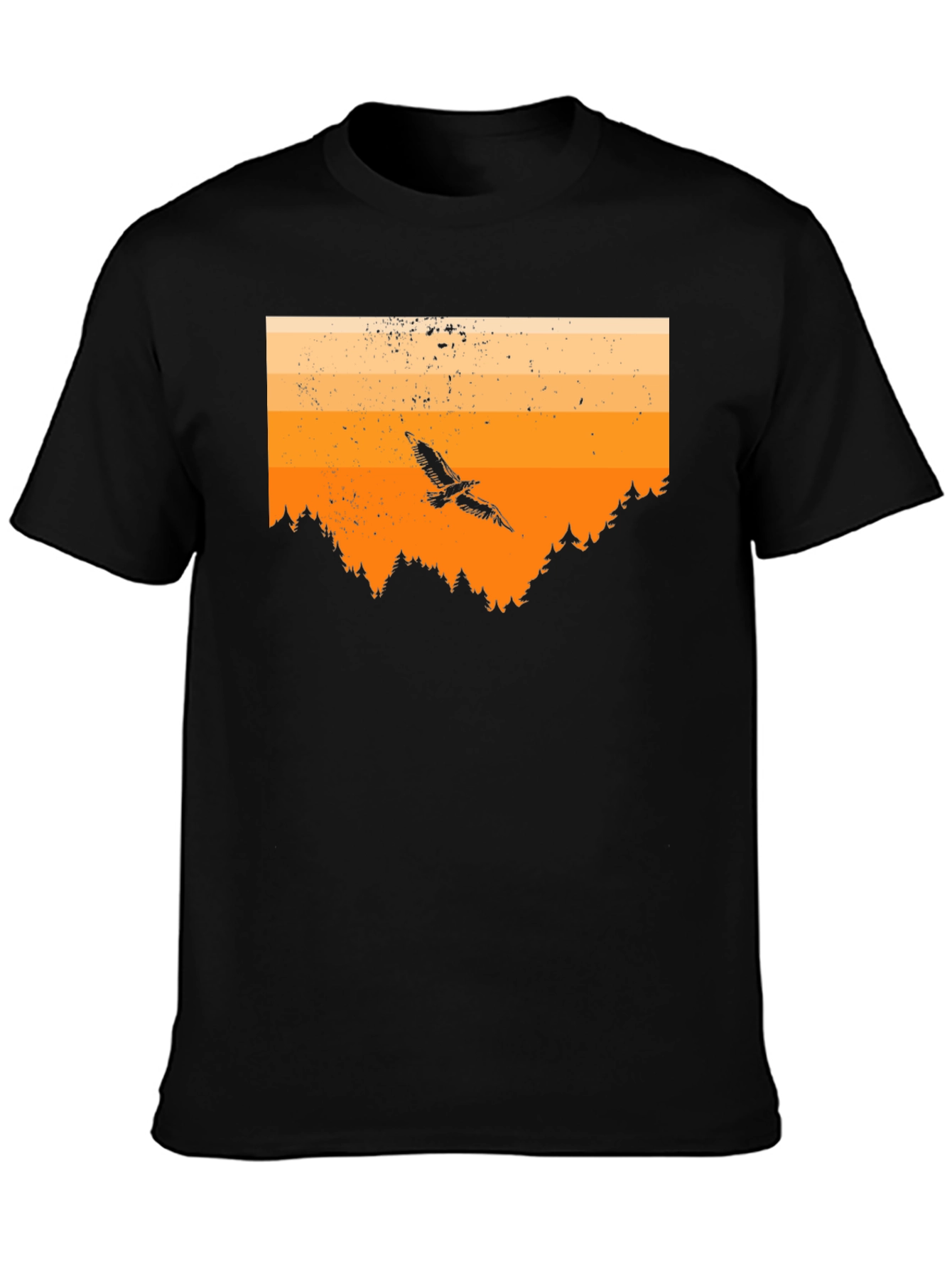 Black Sunset Eagle Graphic T-Shirt - Nature Design view 3