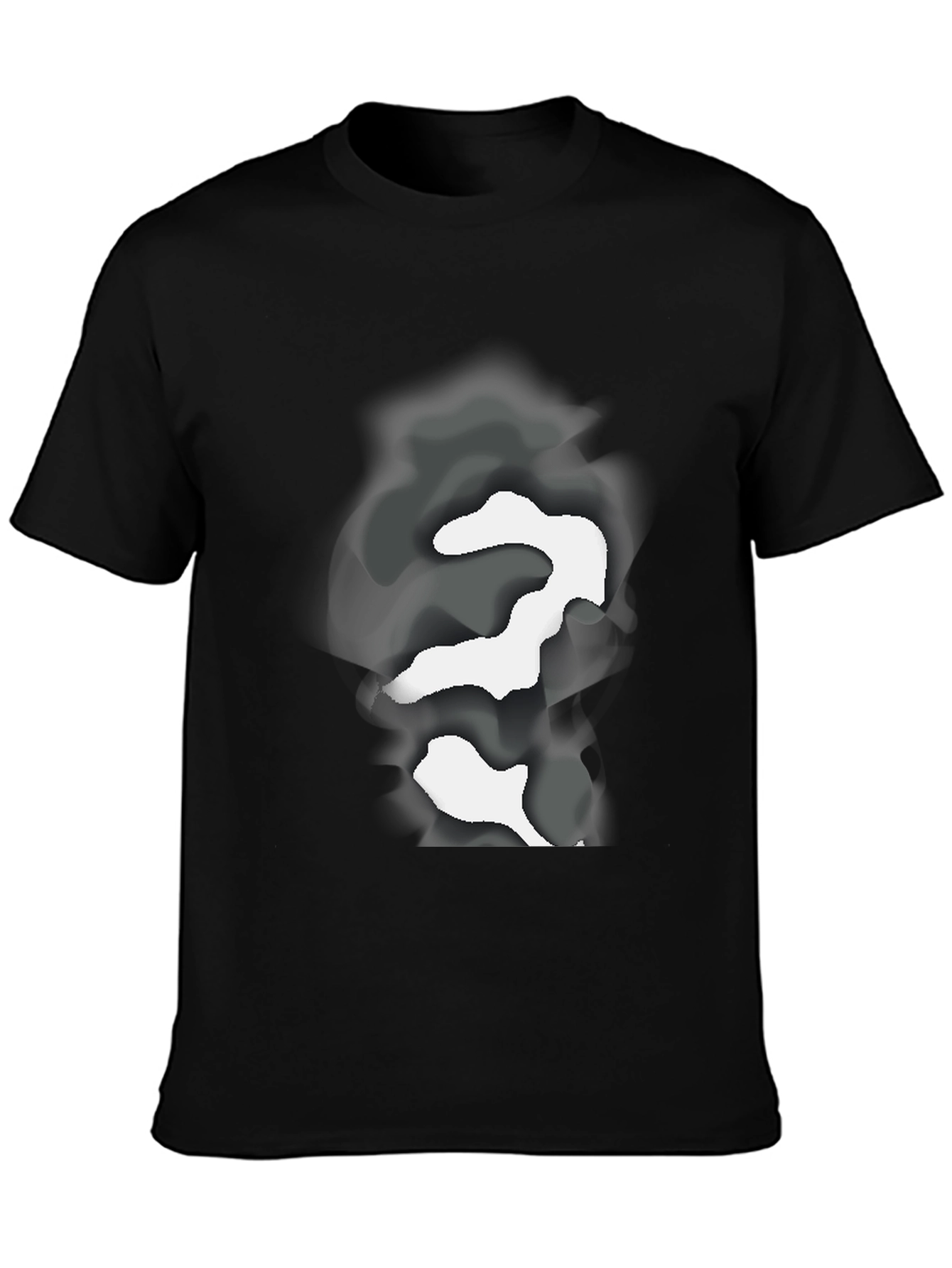 Black Abstract Camo Graphic Black T-Shirt view 3