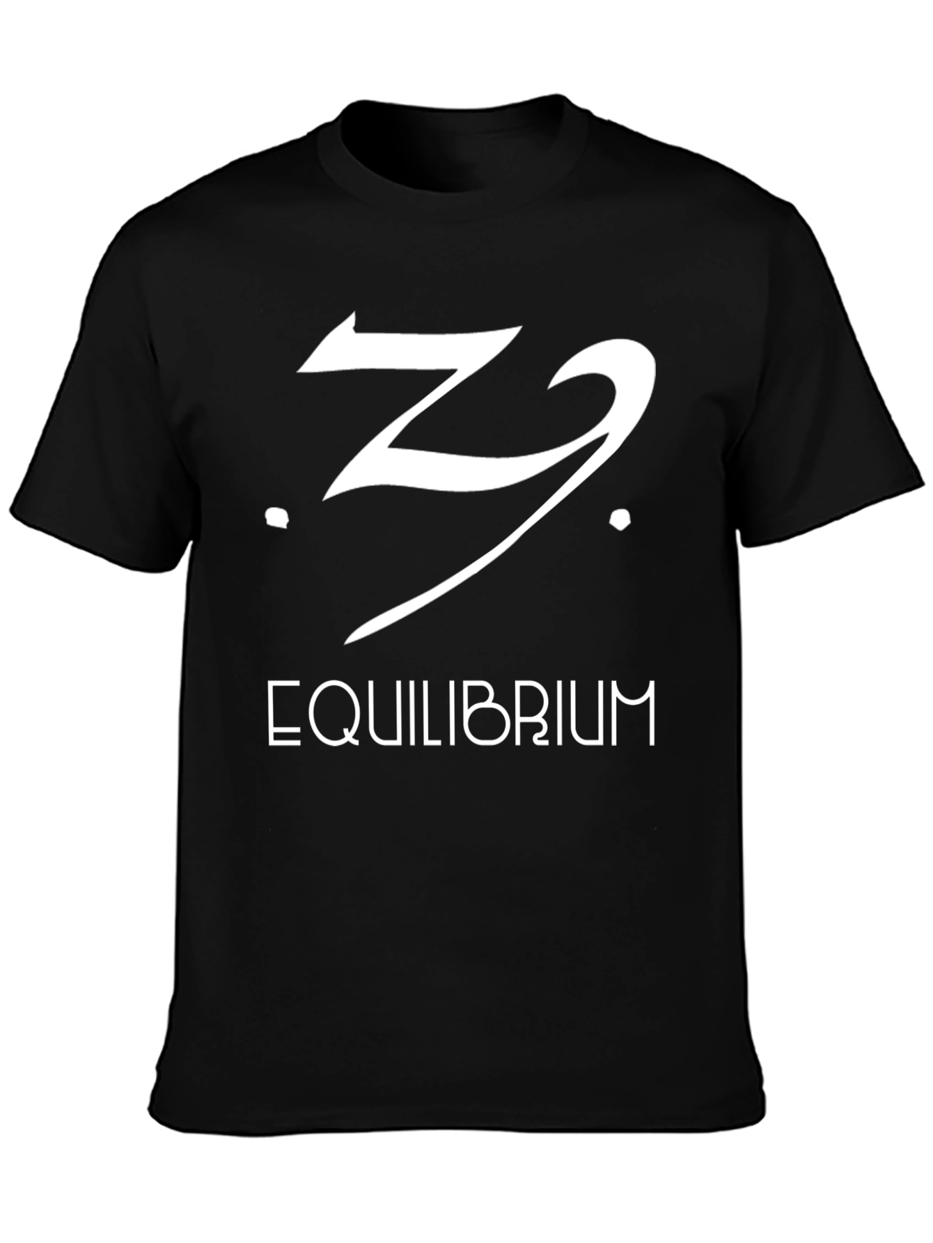 Black Equilibrium Black T-Shirt - Graphic Tee view 3