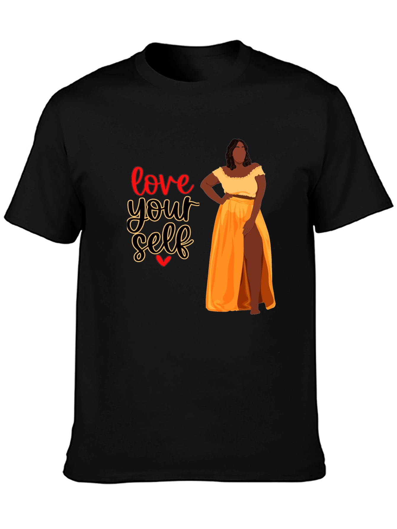Black Love Yourself Women's Graphic Tee view 3