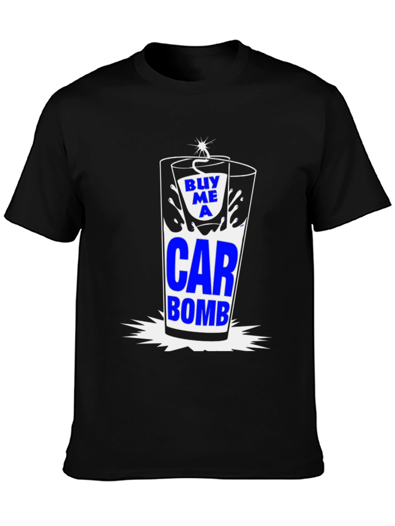 Black Buy Me A Car Bomb T-Shirt Novelty Drink Graphic Tee view 3