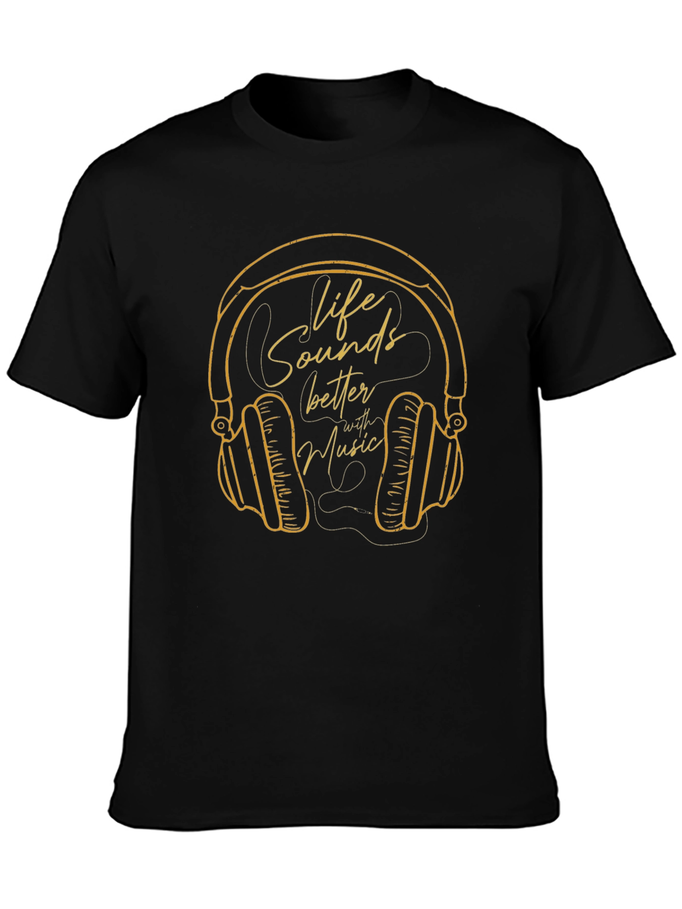 Black Life Sounds Better with Music T-Shirt view 3