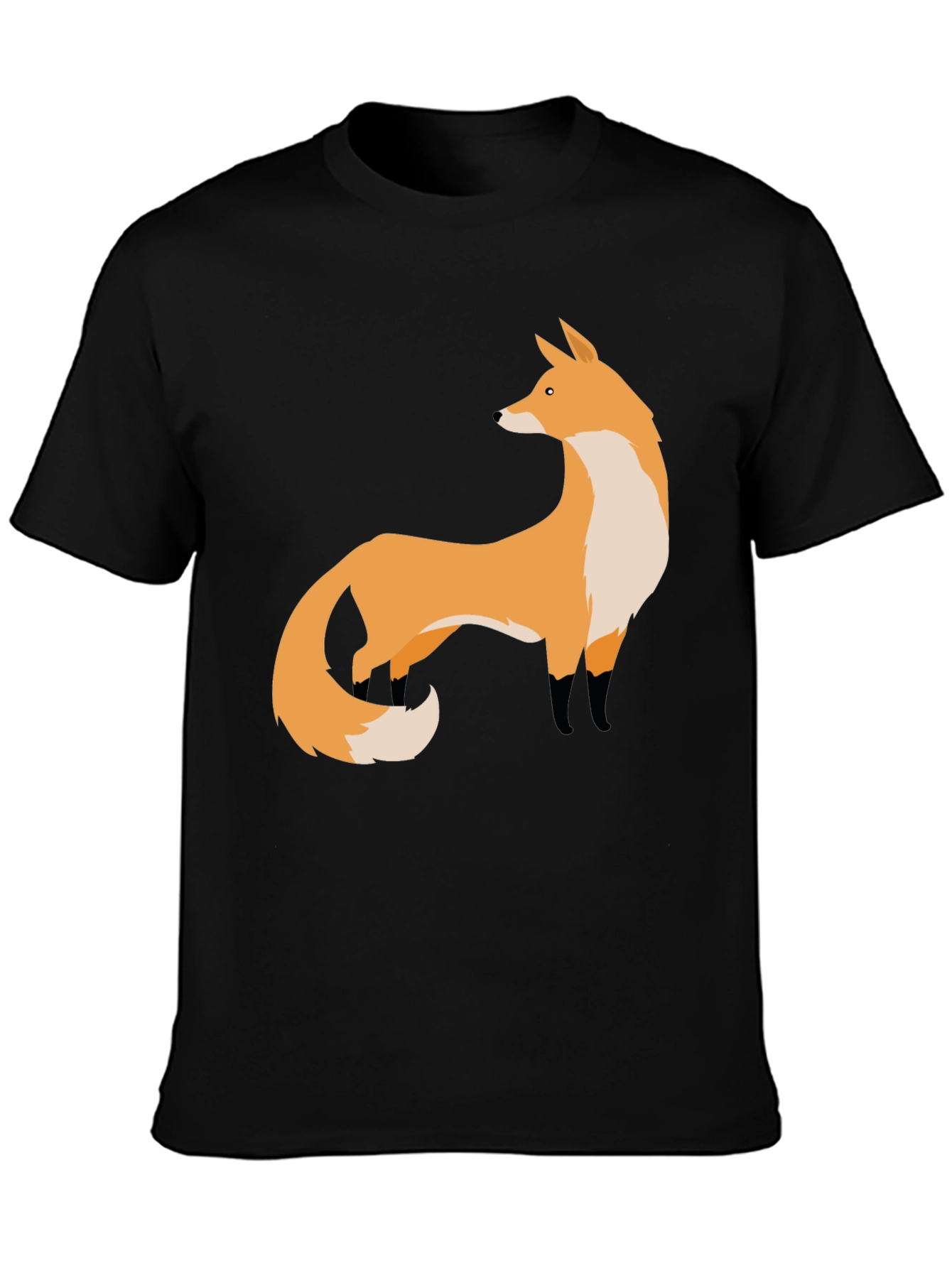 Black Fox Graphic Black T-Shirt | Stylish Animal Print Tee view 3