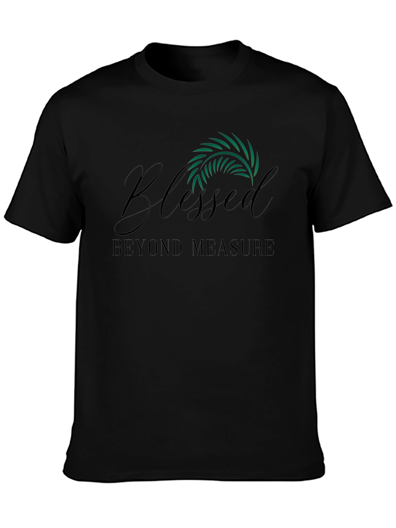 Black Blessed Beyond Measure Black Graphic Tee view 3