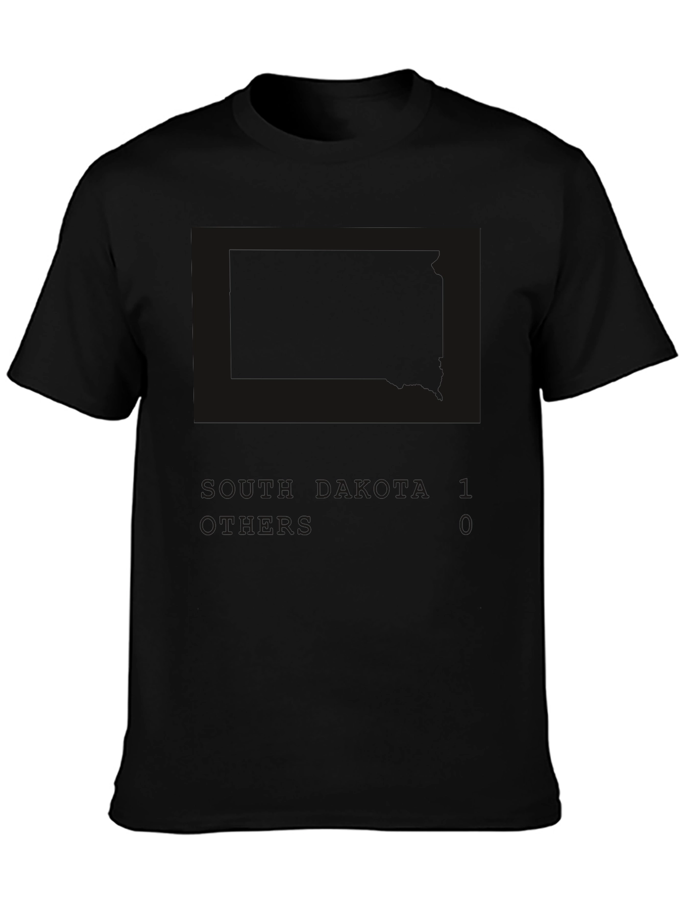 Black Men's Black Graphic Tee - Dakota State Pride view 3