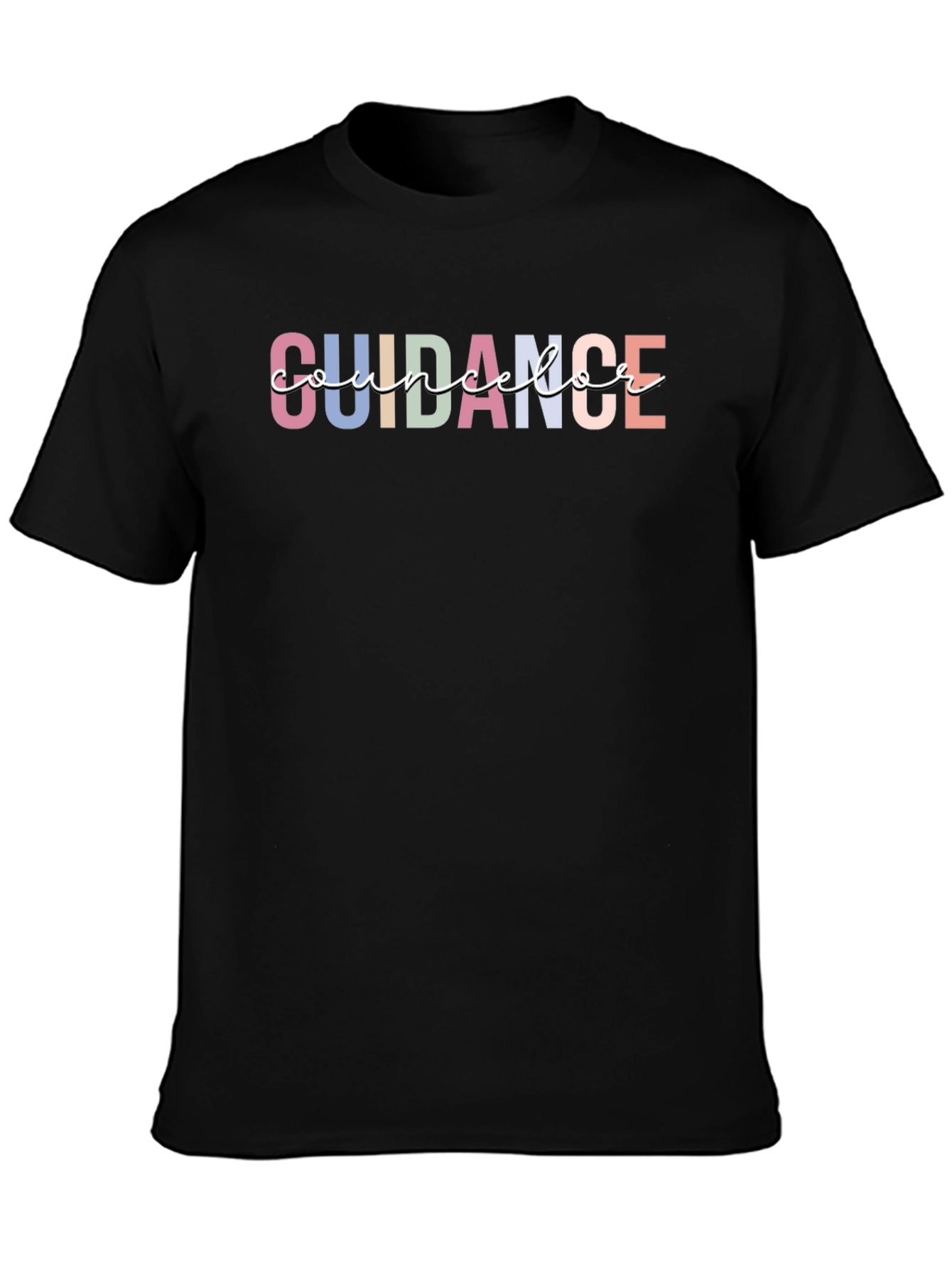 Black Guidance Counselor T-Shirt, Teacher Appreciation Tee view 3