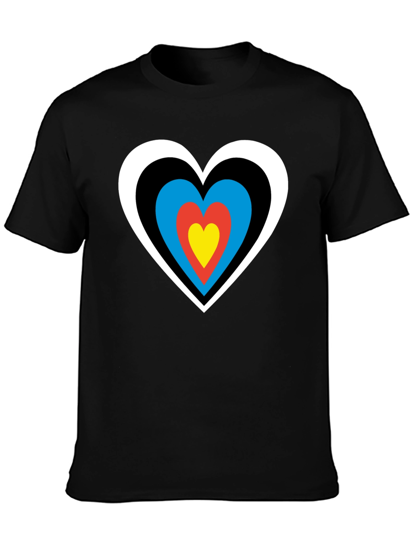 Black Heart Target Black T-Shirt - Archery Love view 3
