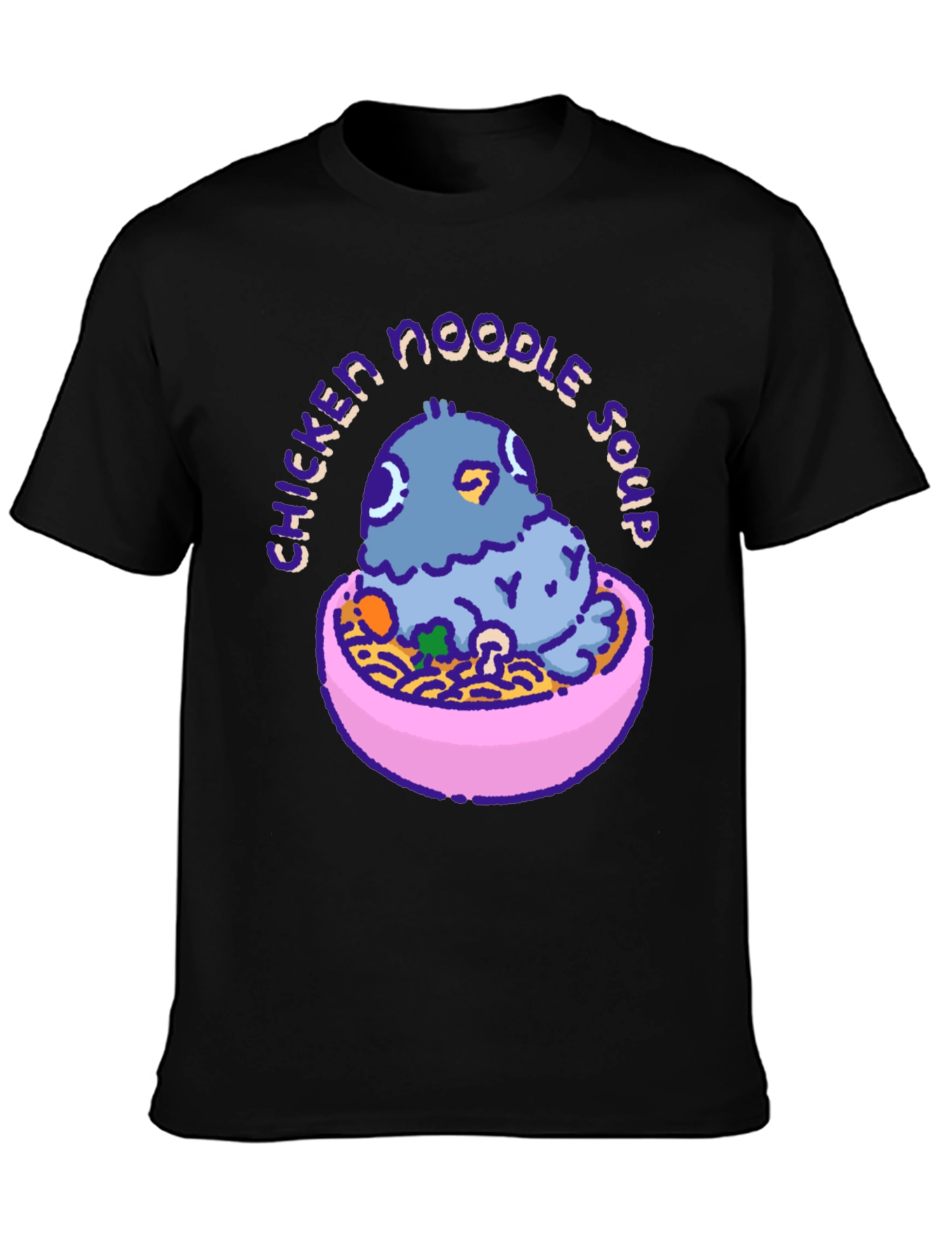 Black Chicken Noodle Soup Pigeon T-Shirt view 3