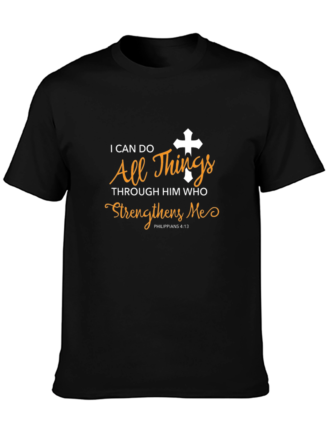 Black Inspirational Christian T-Shirt view 3