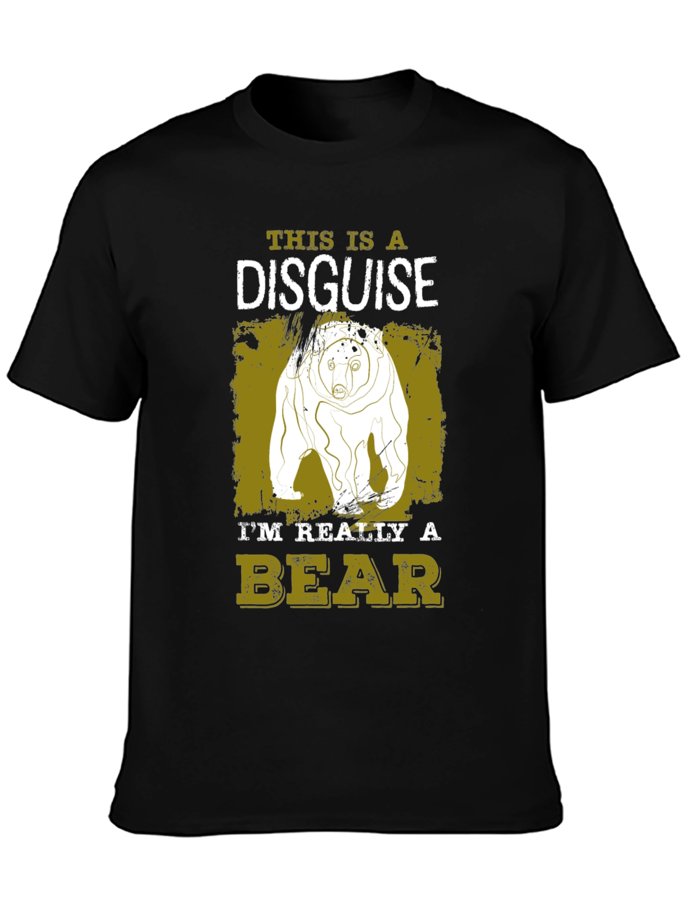 Black Bear Disguise T-Shirt - Funny Animal Tee view 3