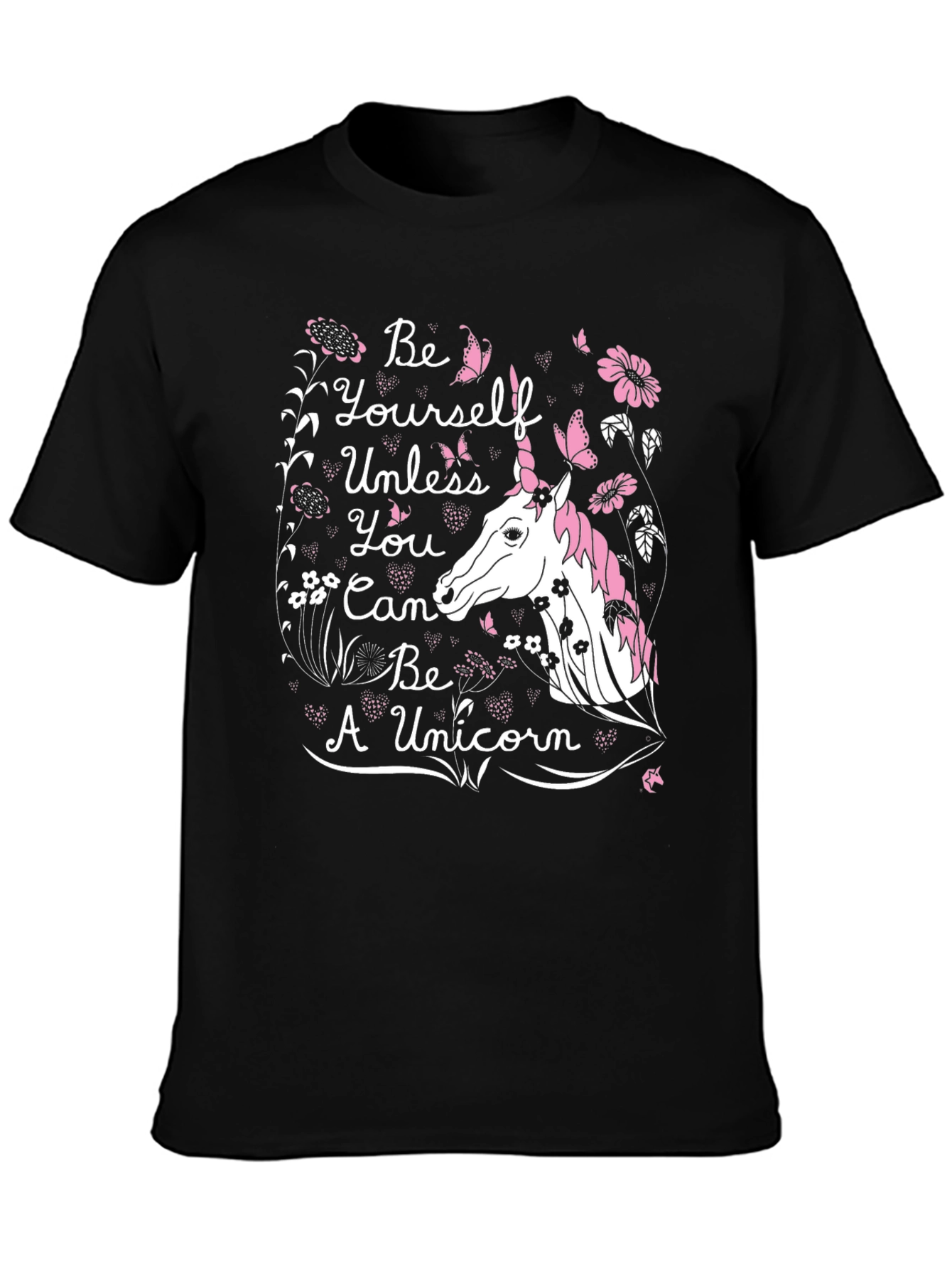 Black Unicorn T-Shirt - Be Yourself Unless... view 3