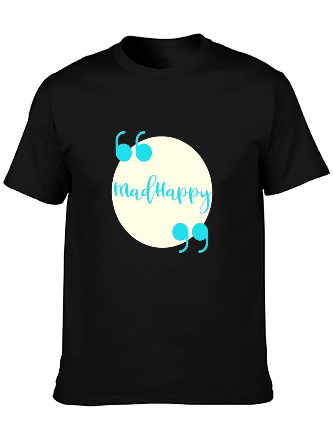 Black Mad Happy Graphic T-Shirt - Black view 3