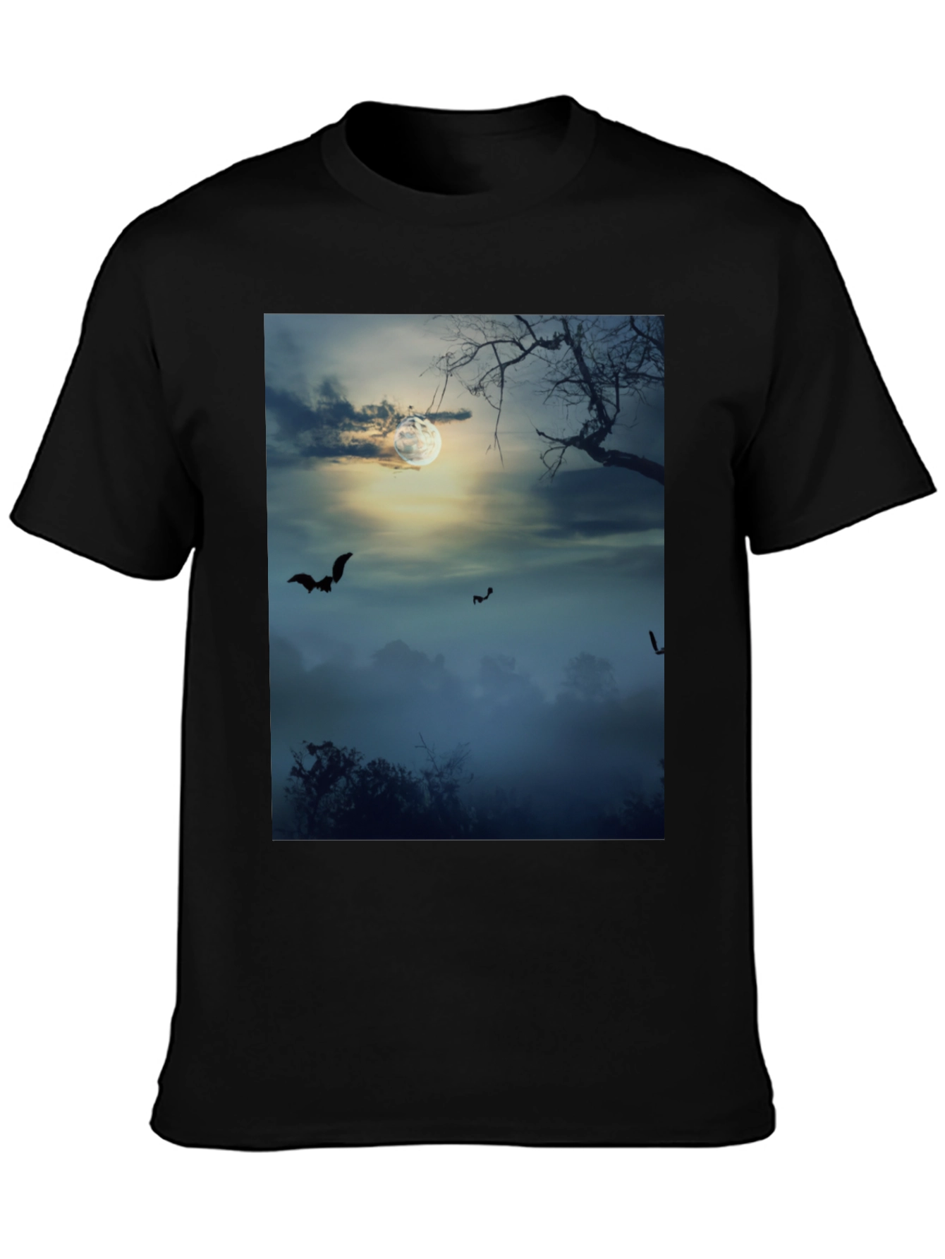 Spooky Night Bats Graphic Tee - 3