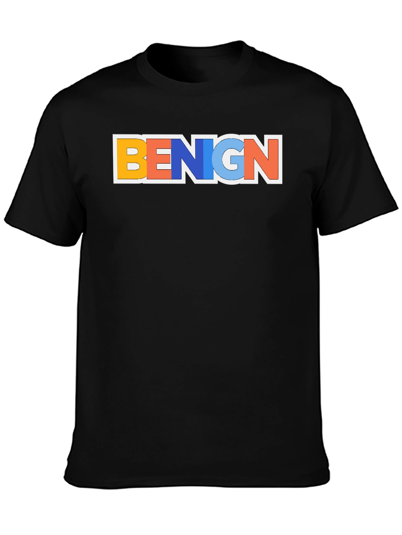 Black Benign Graphic T-Shirt - Trendy Casual Tee view 3