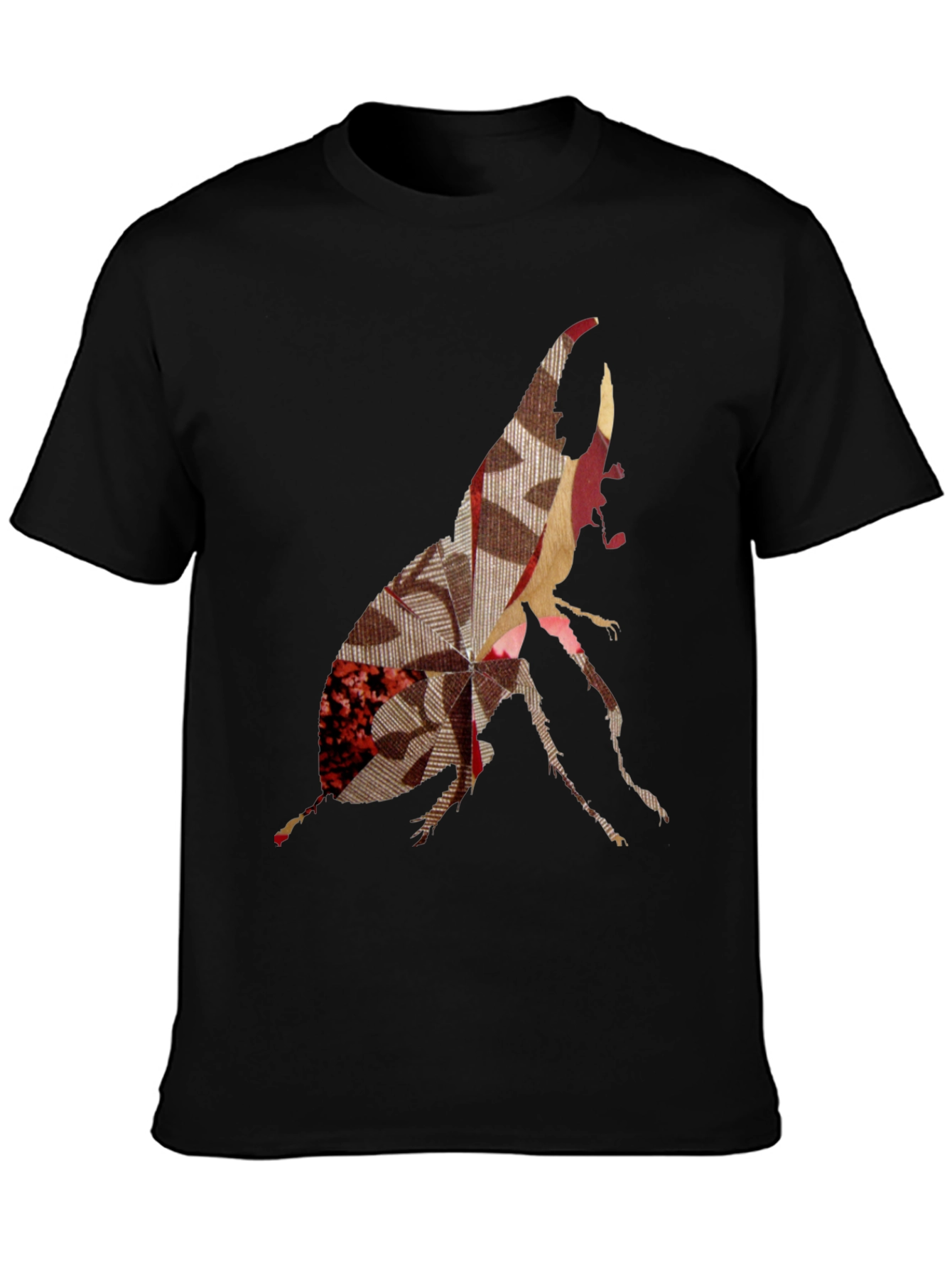 Black Abstract Beetle Graphic Print Tee view 3