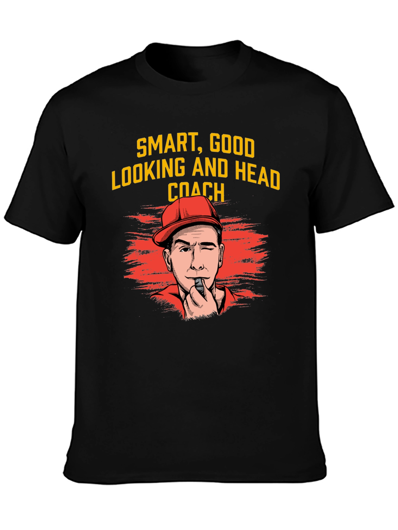 Black Smart Good Looking Head Coach Graphic T-Shirt view 3