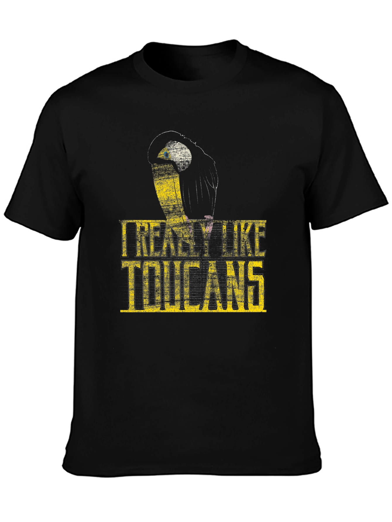 Black I Really Like Toucans Graphic T-Shirt view 3