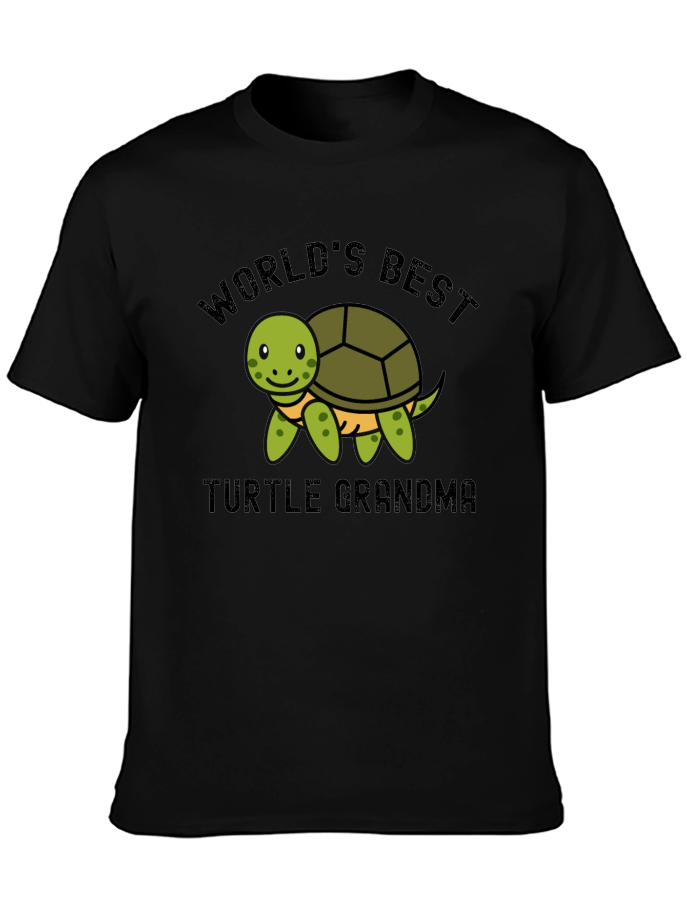 Black World's Best Turtle Grandma T-Shirt view 3