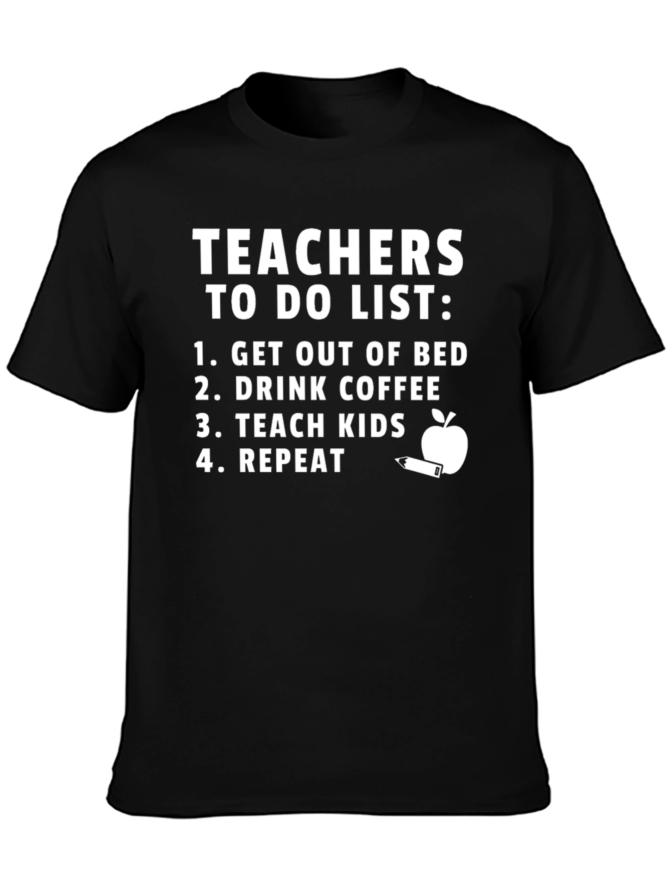 Black Teacher To-Do List Graphic Tee view 3