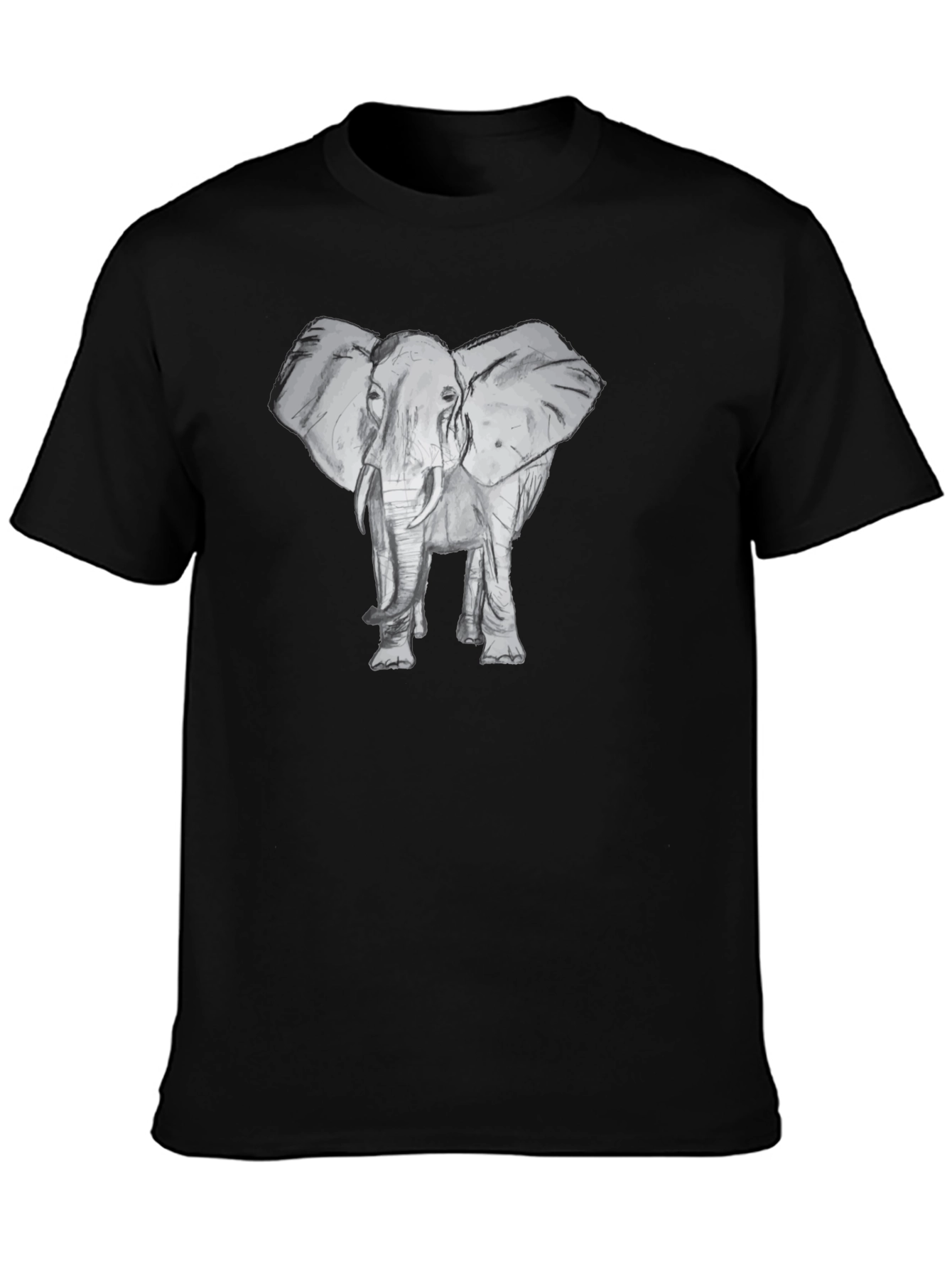 Elephant Graphic Black T-Shirt - 3