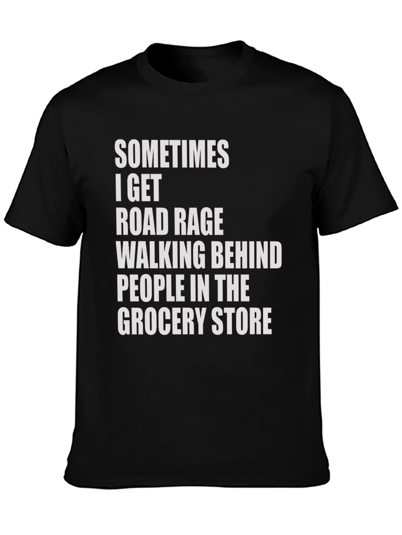 Black Road Rage Grocery Store Humor Tee view 3