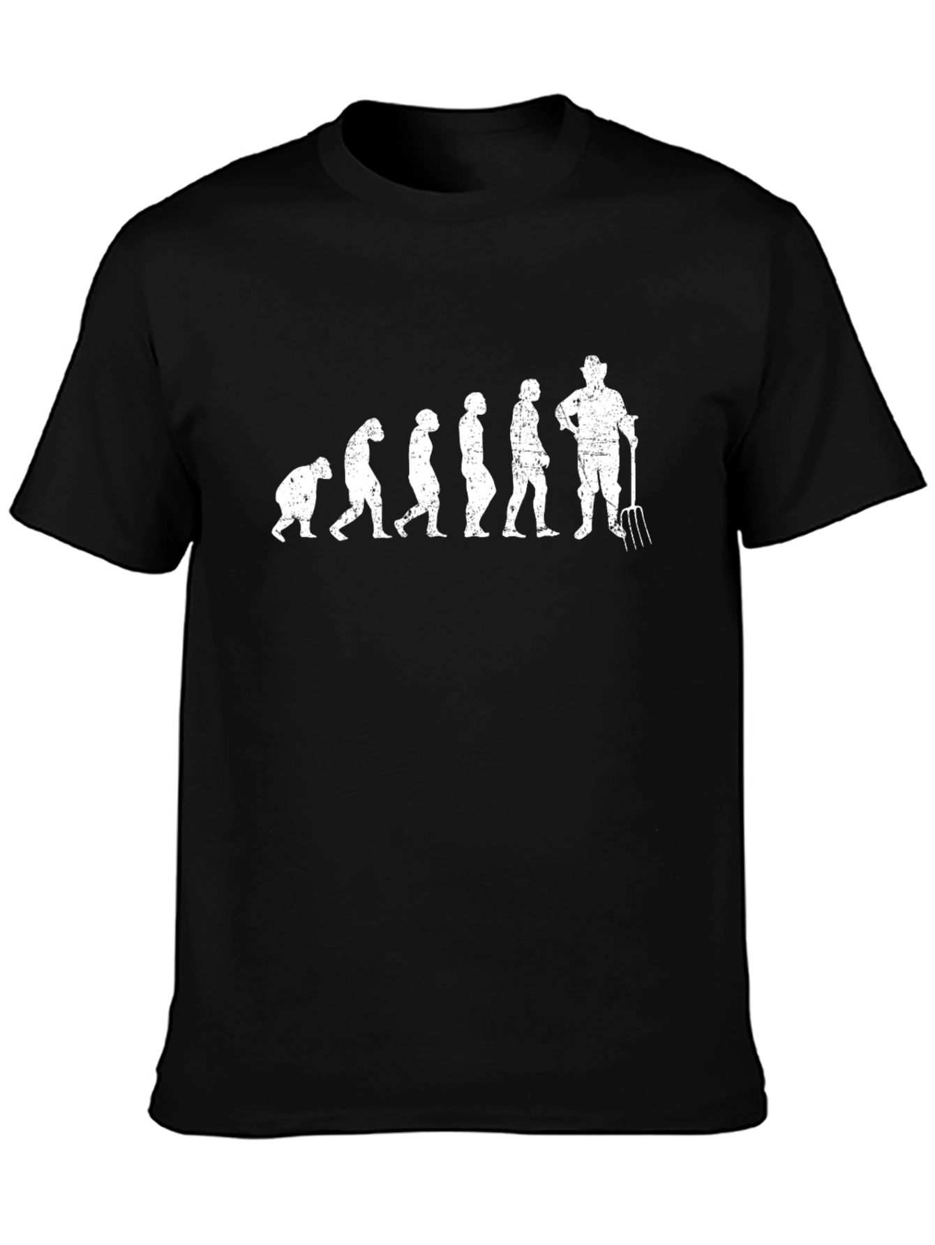 Black Farmer Evolution T-Shirt - Black Graphic Tee view 3