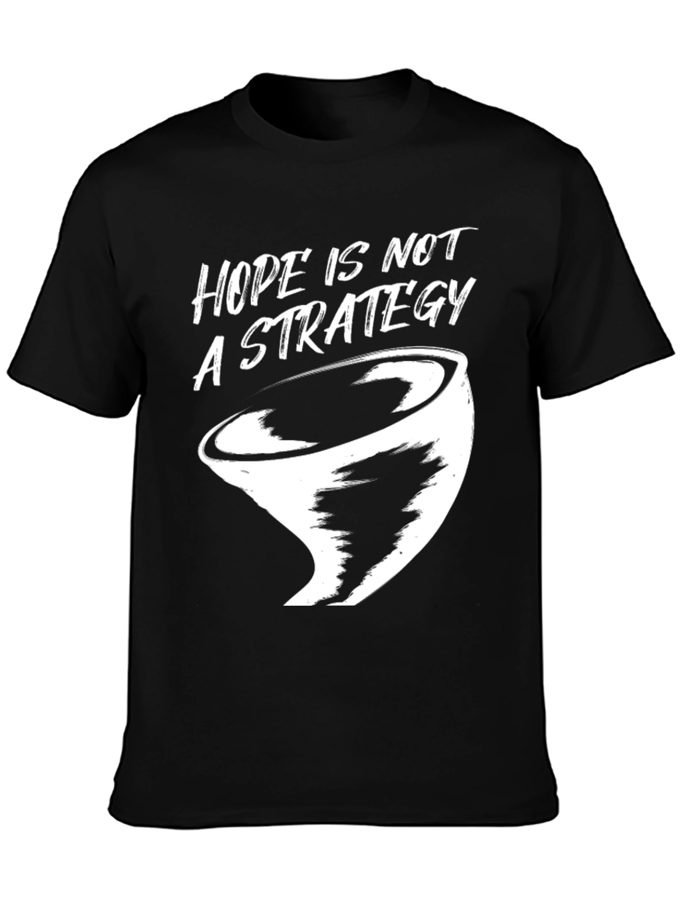 Black Hope Is Not a Strategy Graphic Tee - Black view 3