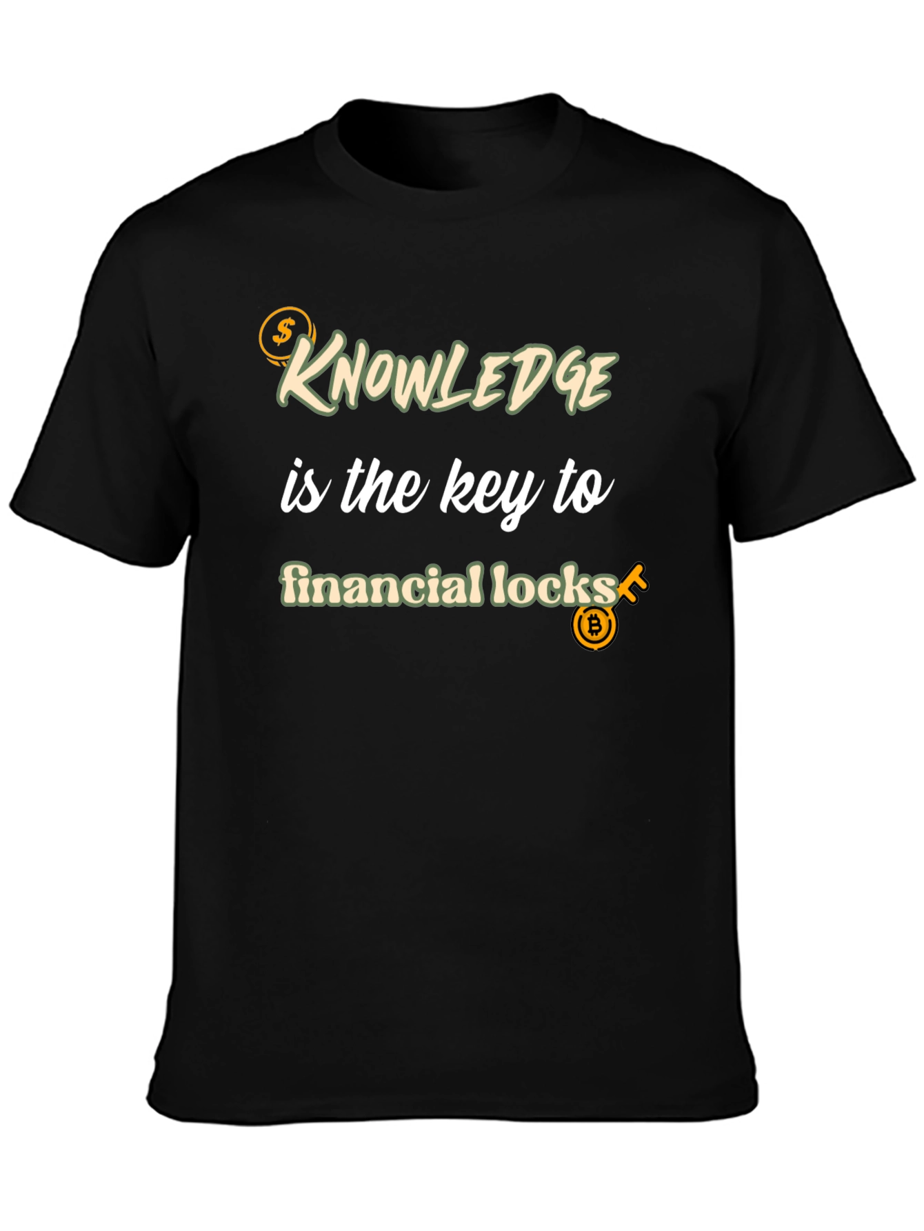 Black Knowledge is Key T-Shirt - Financial Success view 3