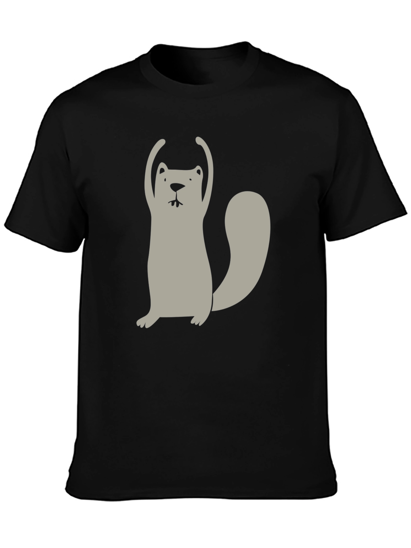 Black Funny Beaver T-Shirt view 3