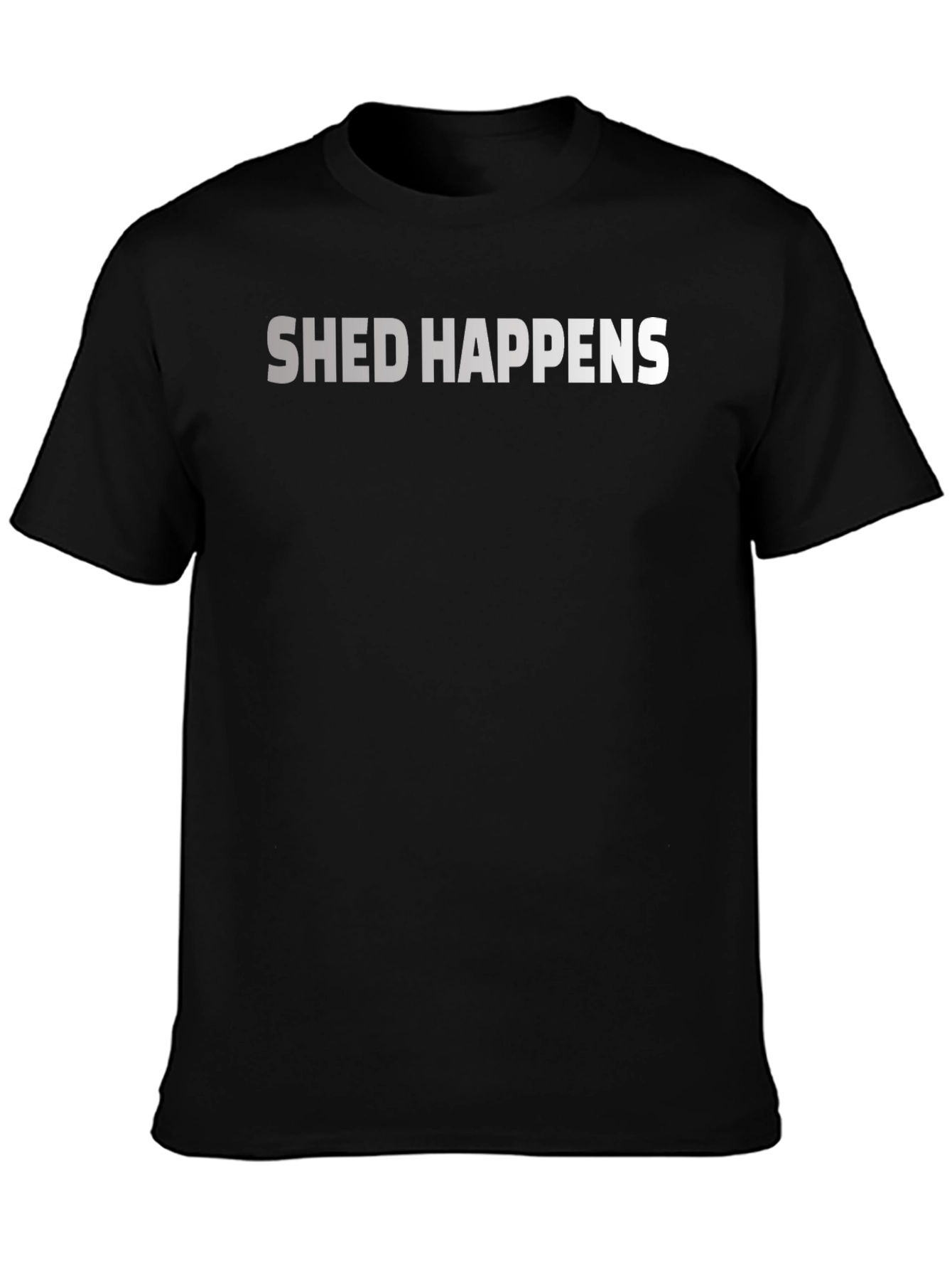 Black Shed Happens T-Shirt - Funny Graphic Tee view 3