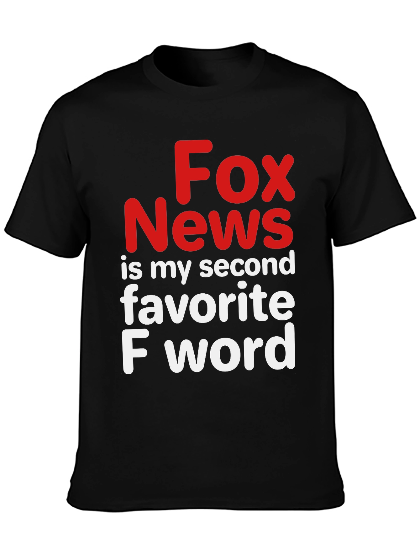 Black Fox News Second Favorite F Word Black Graphic Tee view 3