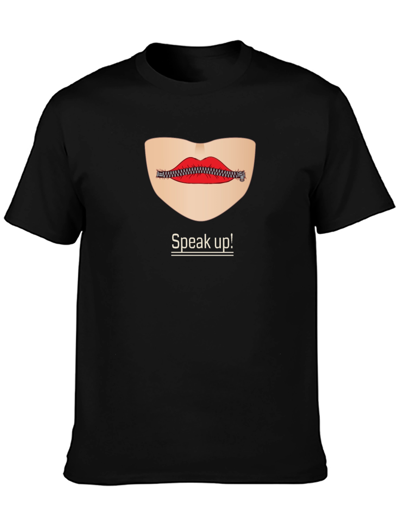 Black Speak Up! Graphic Tee - Express Yourself in Style view 3