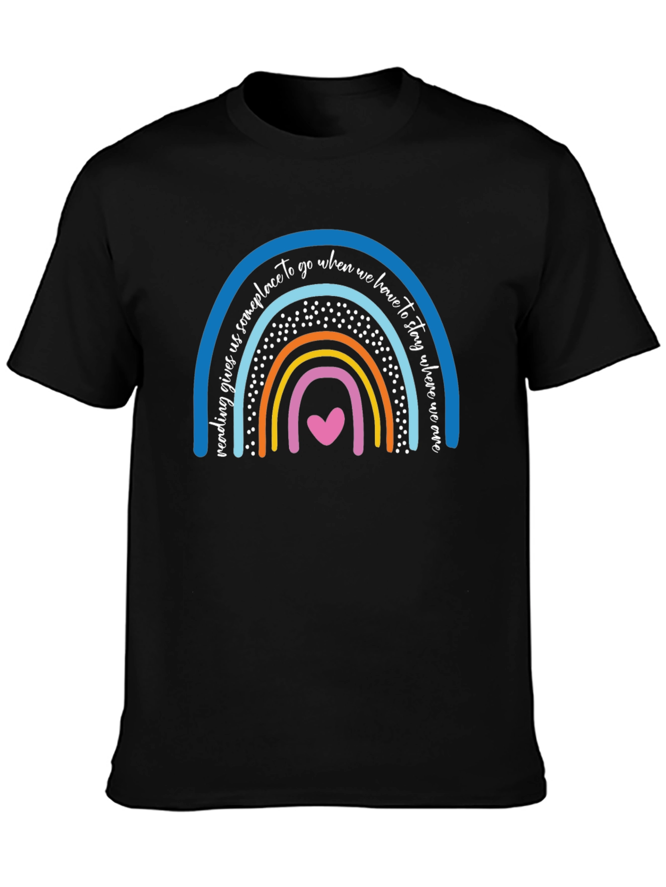 Black Reading Rainbow Graphic Tee view 3