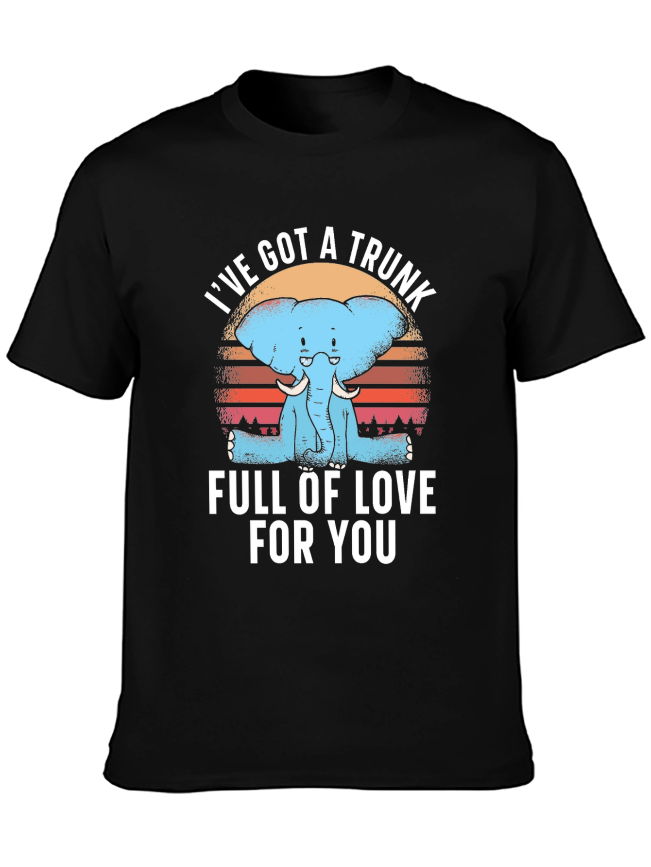 Black Elephant Trunk of Love Graphic Tee view 3