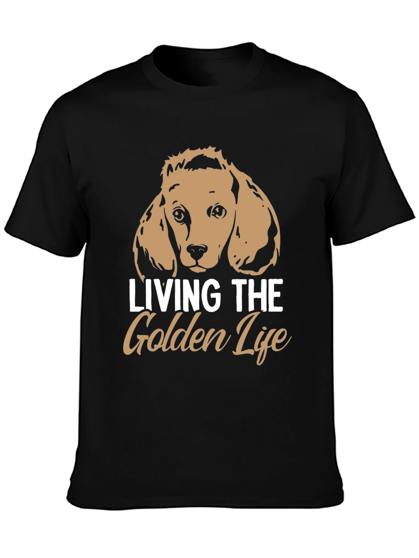 Black Living the Golden Life T-Shirt view 3