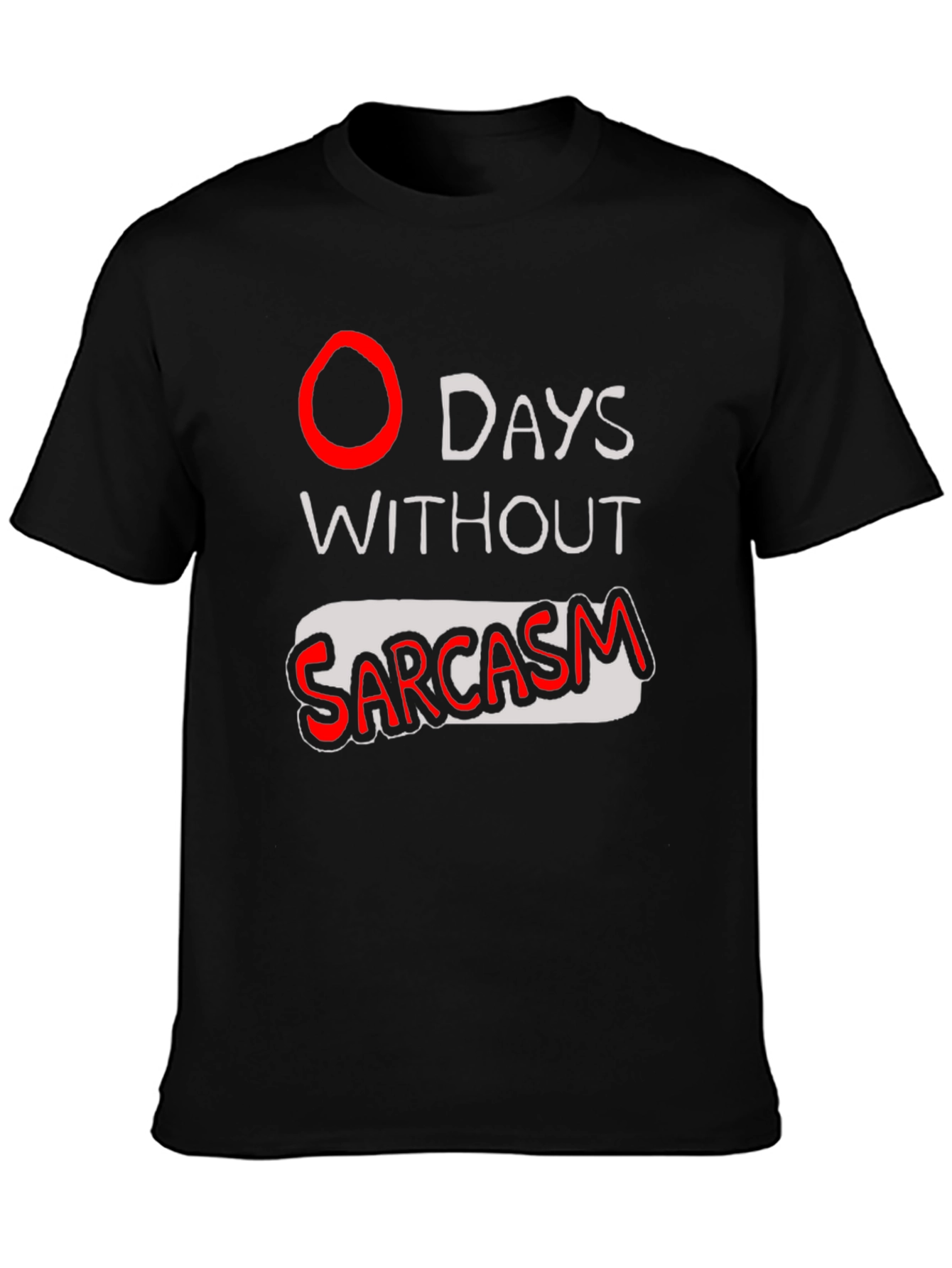 Black Sarcasm T-Shirt - Black Graphic Tee view 3