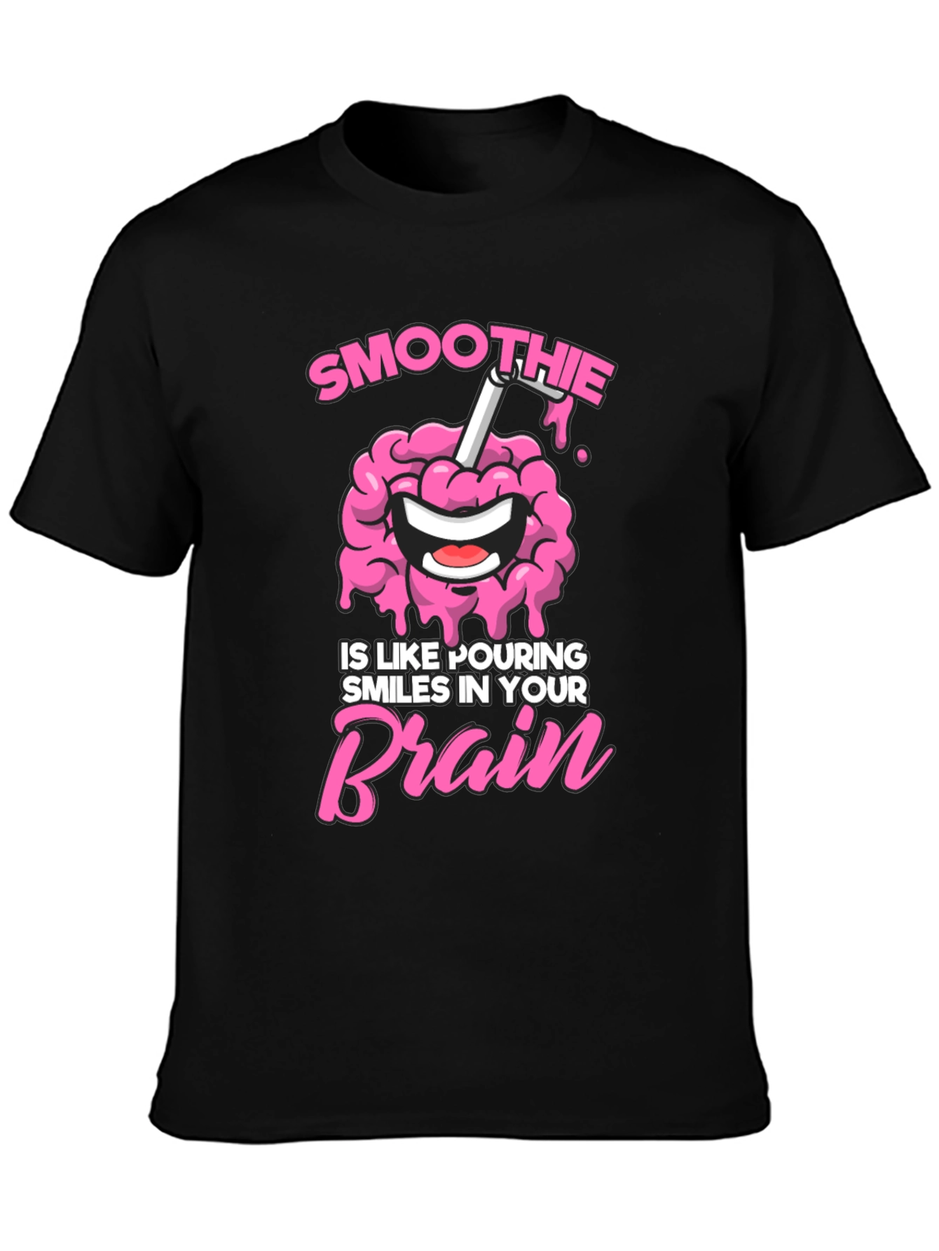 Smoothie Brain Graphic T-Shirt - Funny Unisex Tee - 3