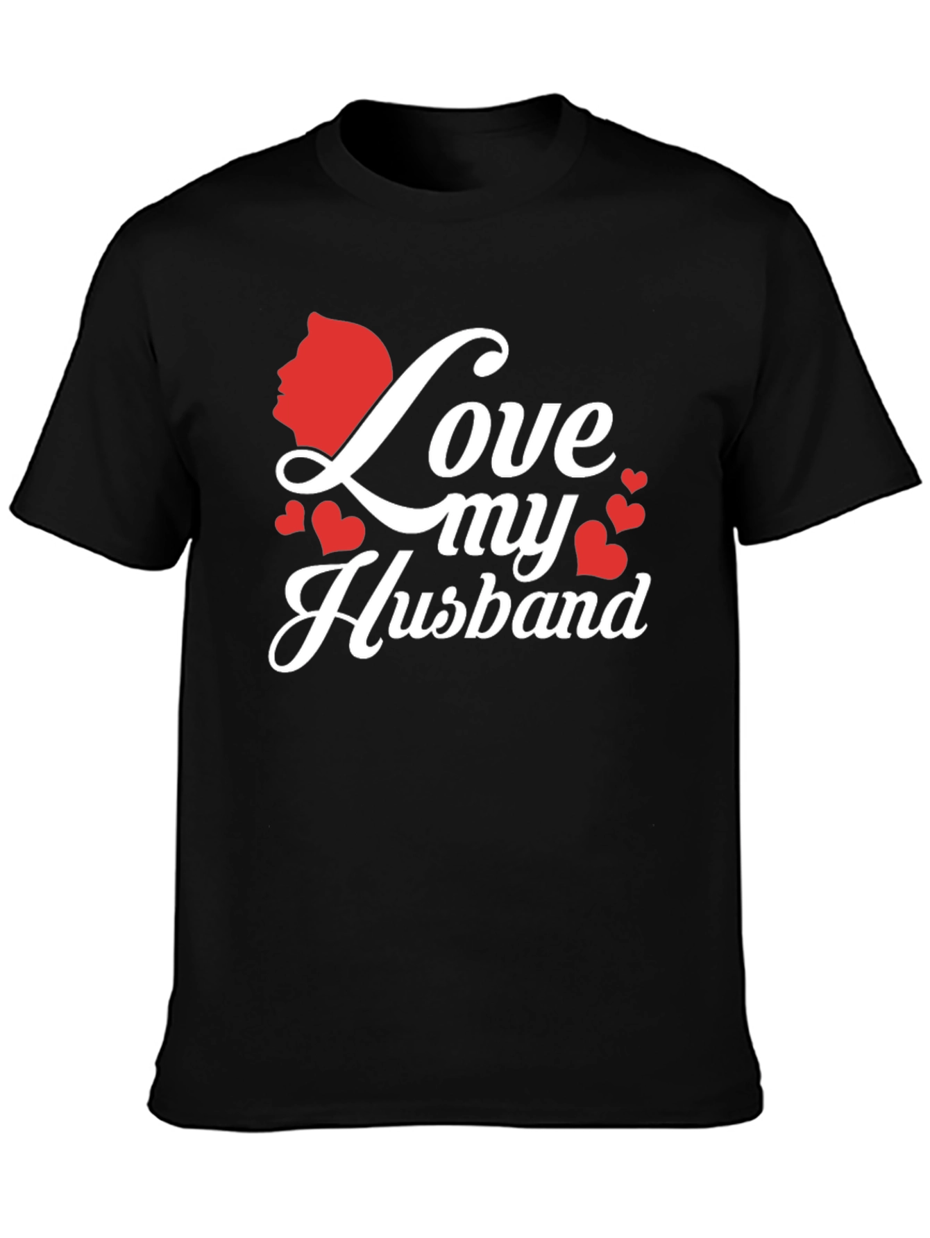Black Love My Husband Graphic Tee - Black view 3
